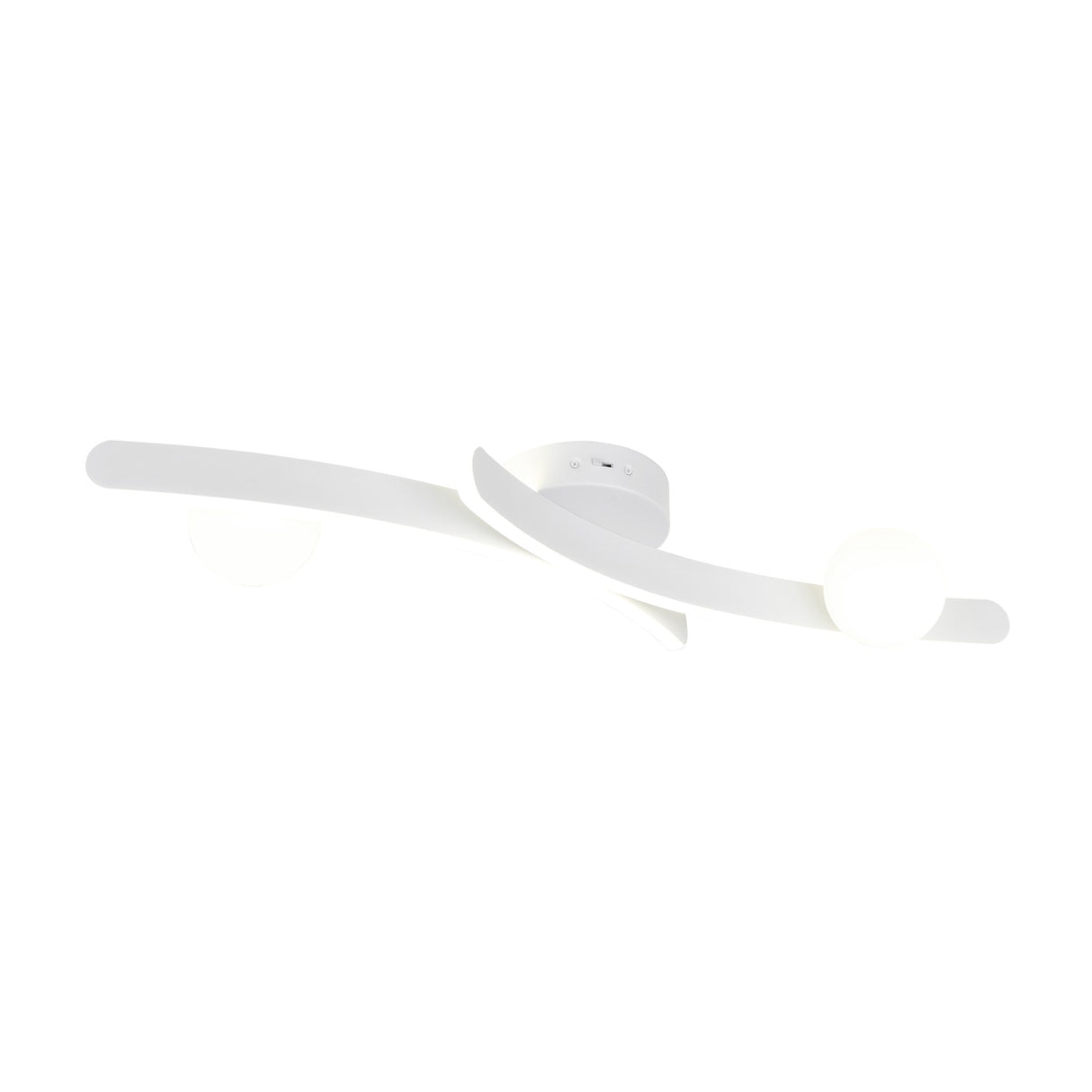 Napoli 2 Light LED Glass Ceiling Light – Matt White