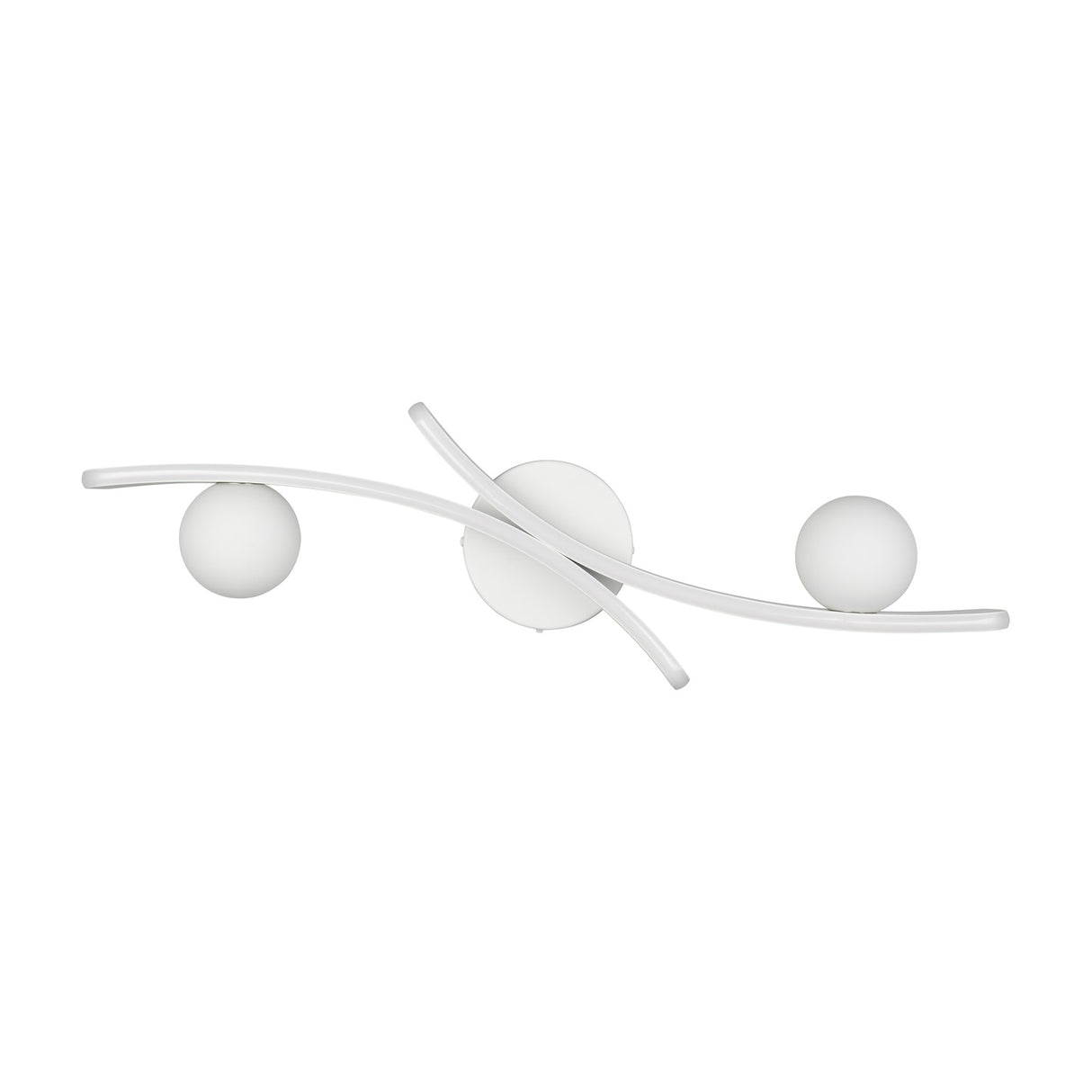 Napoli 2 Light LED Glass Ceiling Light – Matt White
