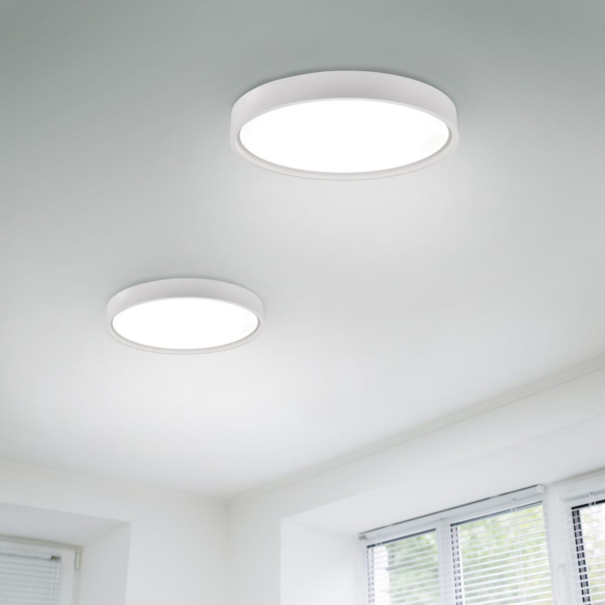 Doha LED Circular Ceiling Light – Matt White