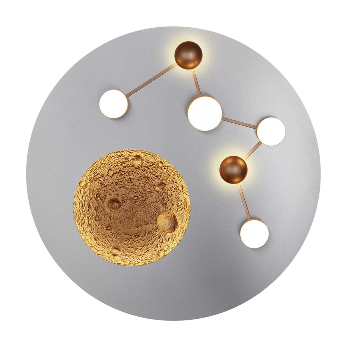 Zodiac LED Glass Ceiling Light – Brushed Aluminium