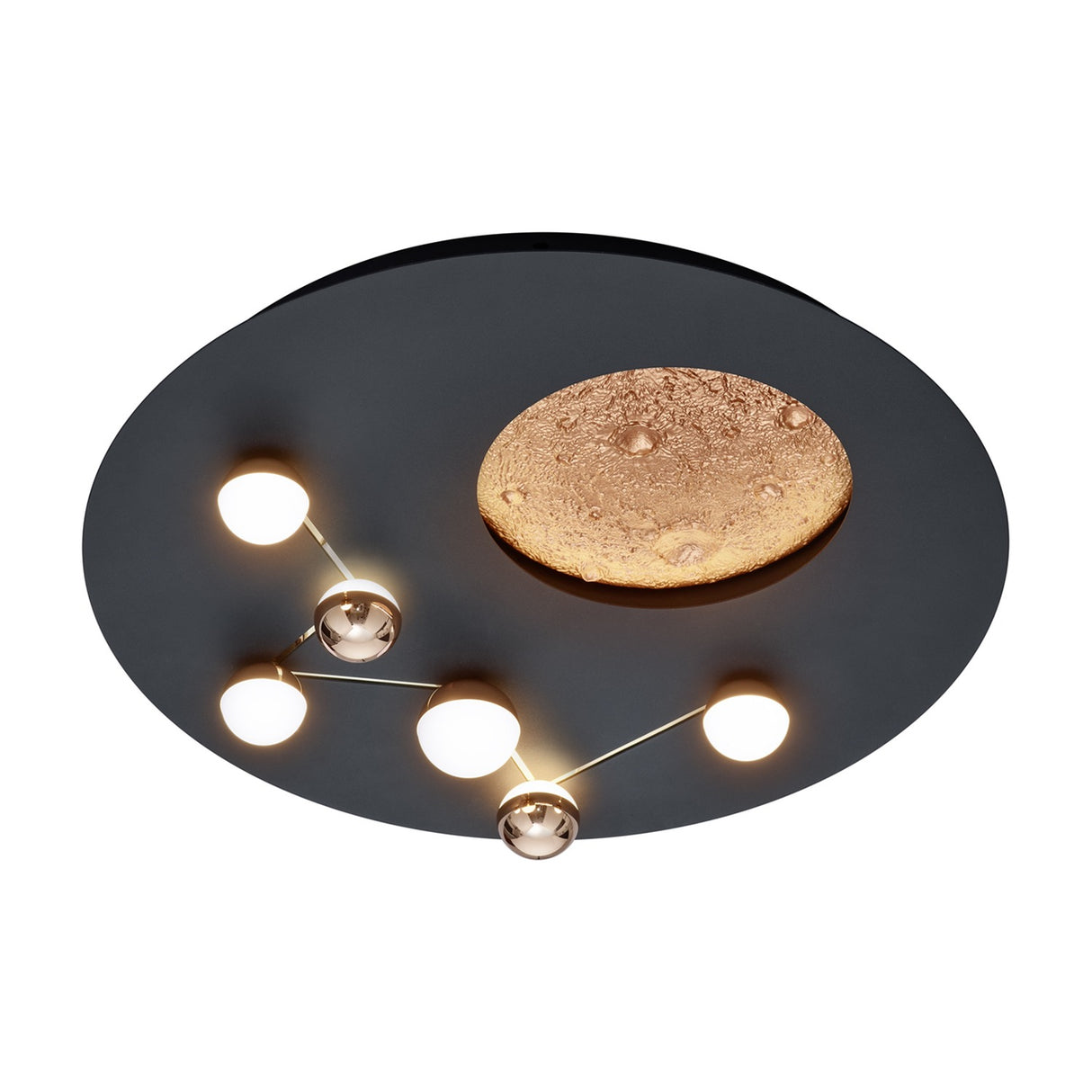 Zodiac LED Glass Ceiling Light – Matt Black