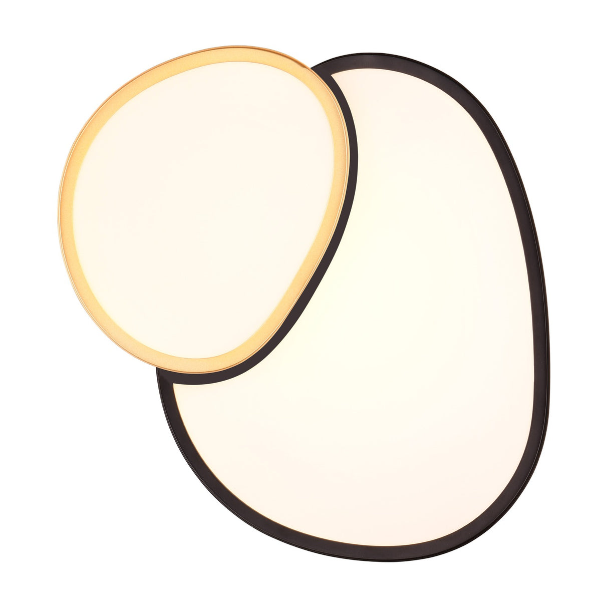 Rise 43.5cm LED Remote Control Ceiling Light – Black & Gold