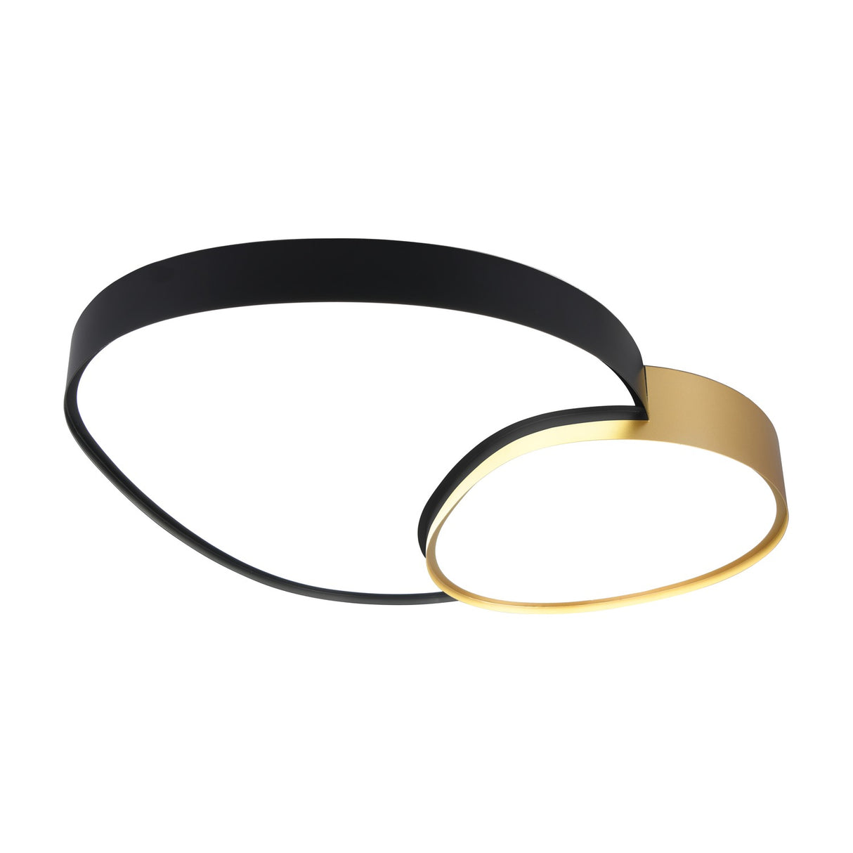 Rise 77cm LED Remote Control Ceiling Light – Black & Gold