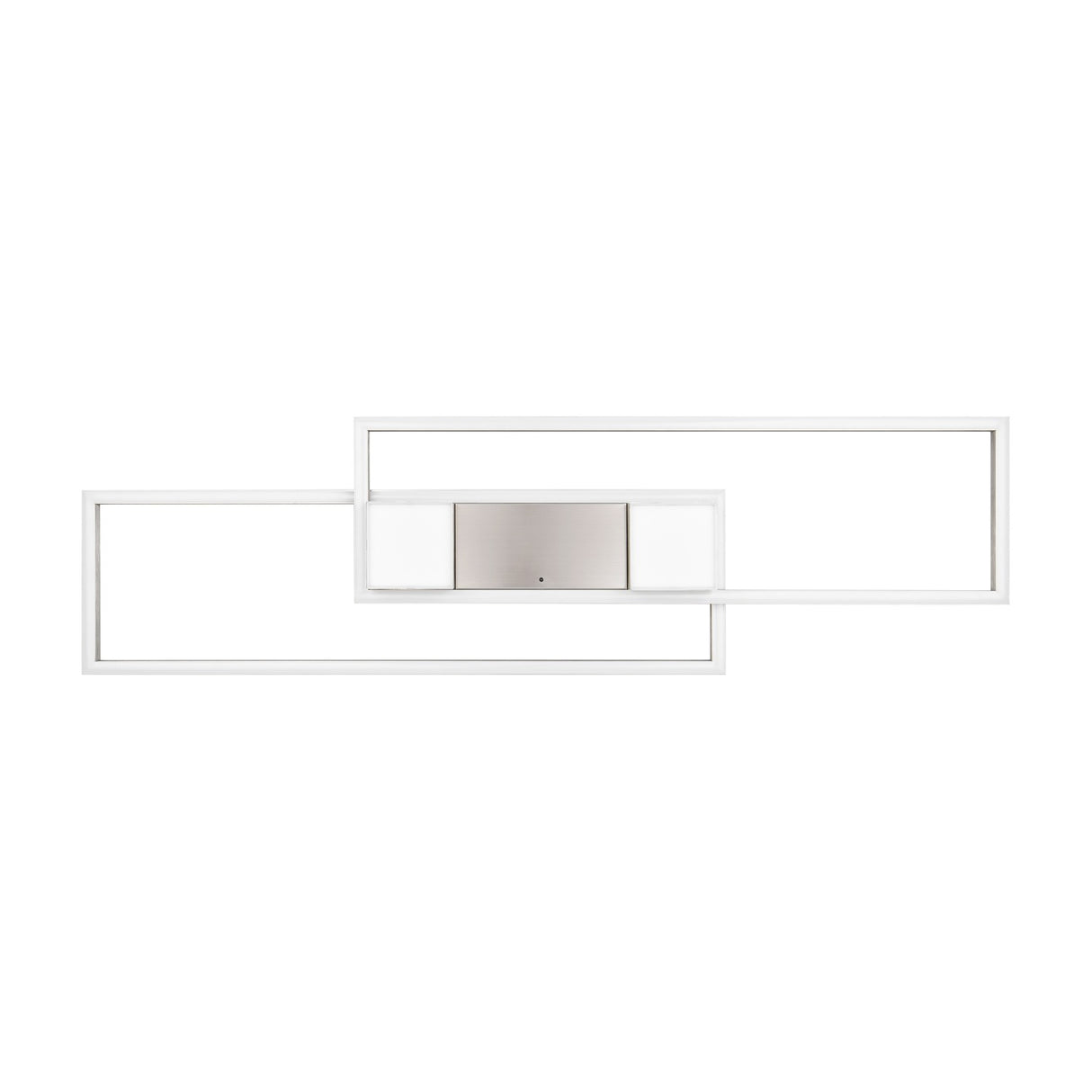 Albany 2 Light LED Square Ceiling Light – Satin Nickel