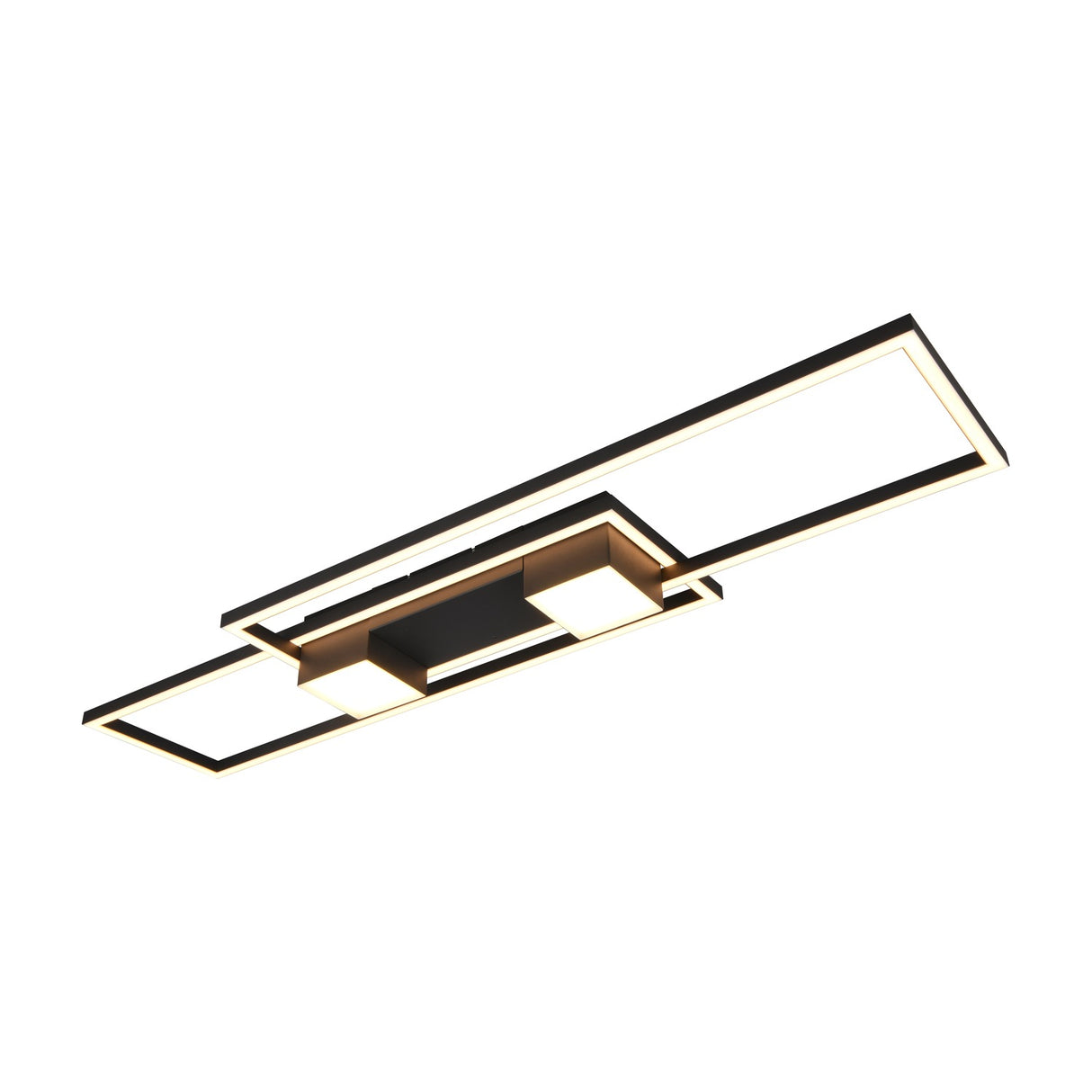 Albany 2 Light LED Square Ceiling Light – Matt Black