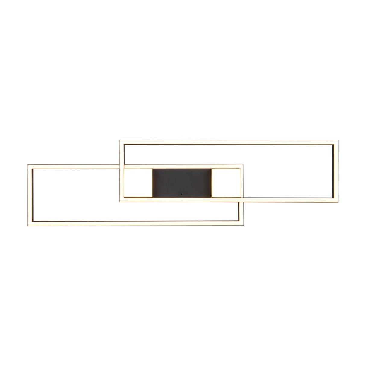 Albany 2 Light LED Square Ceiling Light – Matt Black