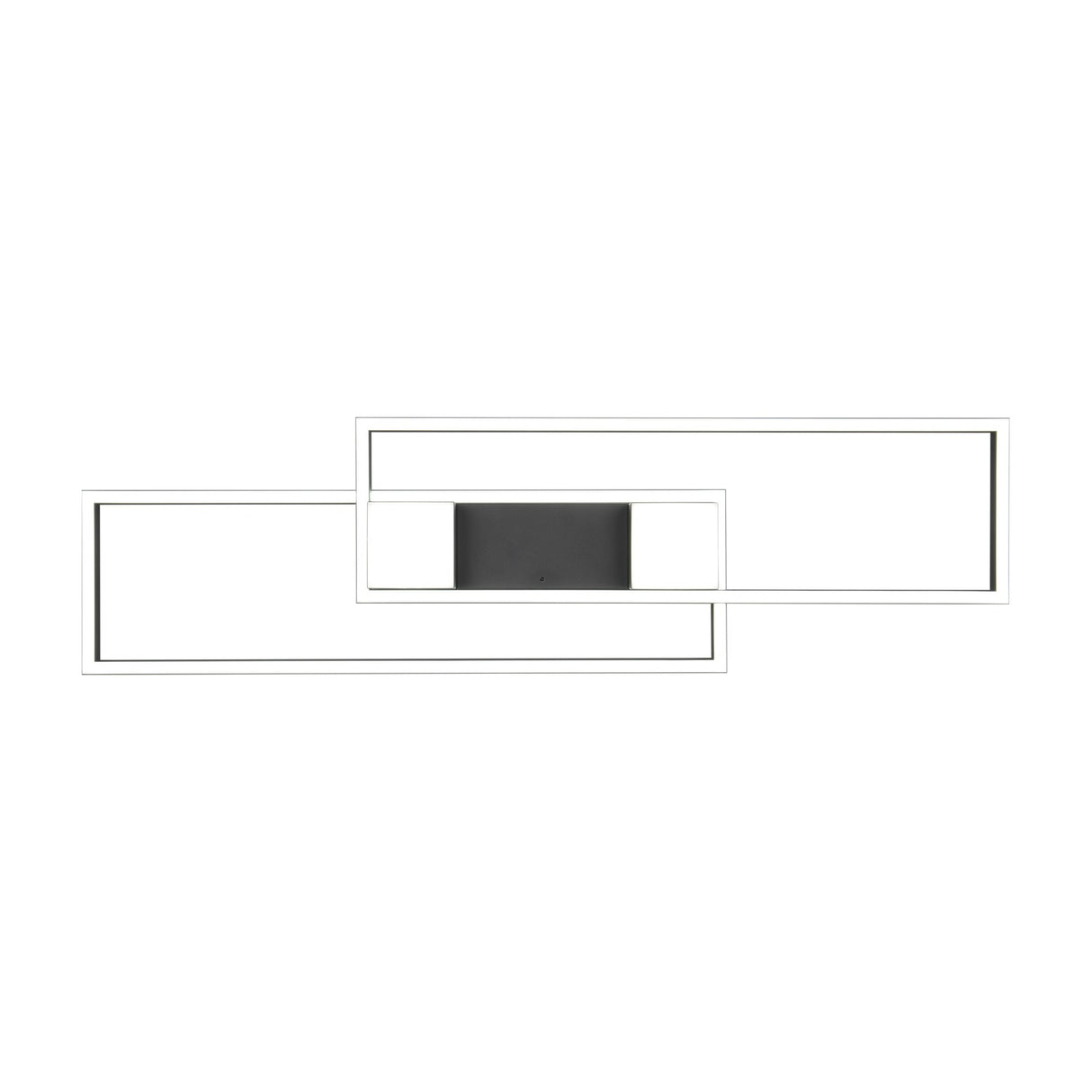 Albany 2 Light LED Square Ceiling Light – Matt Black