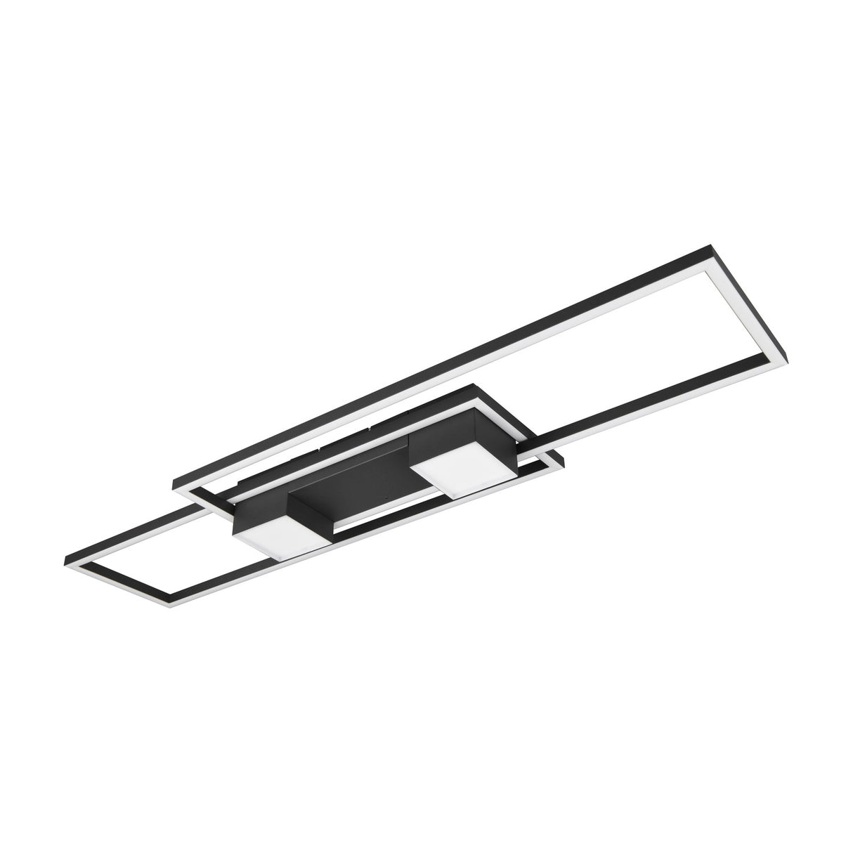 Albany 2 Light LED Square Ceiling Light – Matt Black