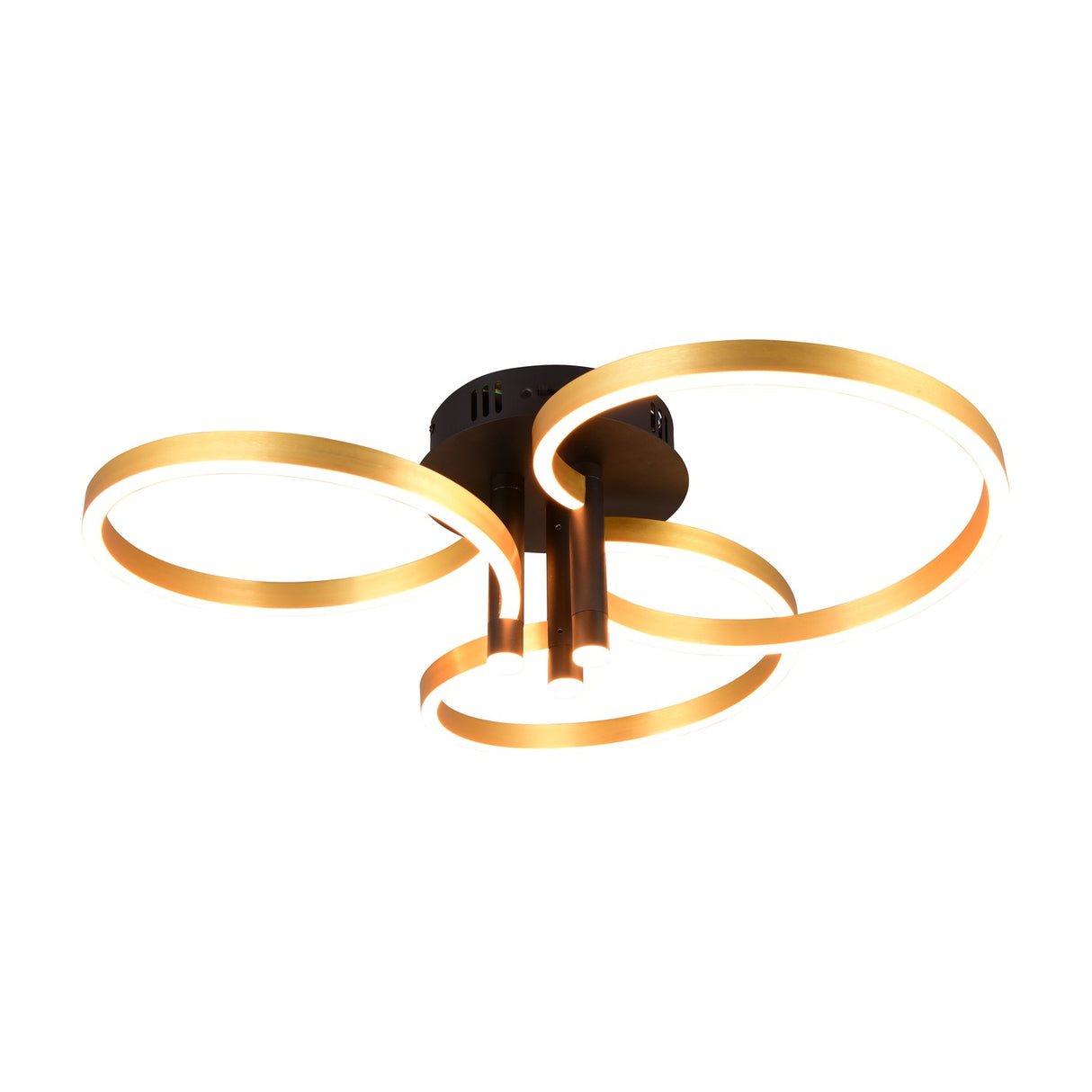 Caruso 3 Light LED Circular Ceiling Light – Black & Gold