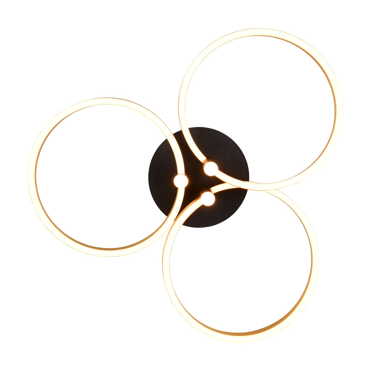 Caruso 3 Light LED Circular Ceiling Light – Black & Gold