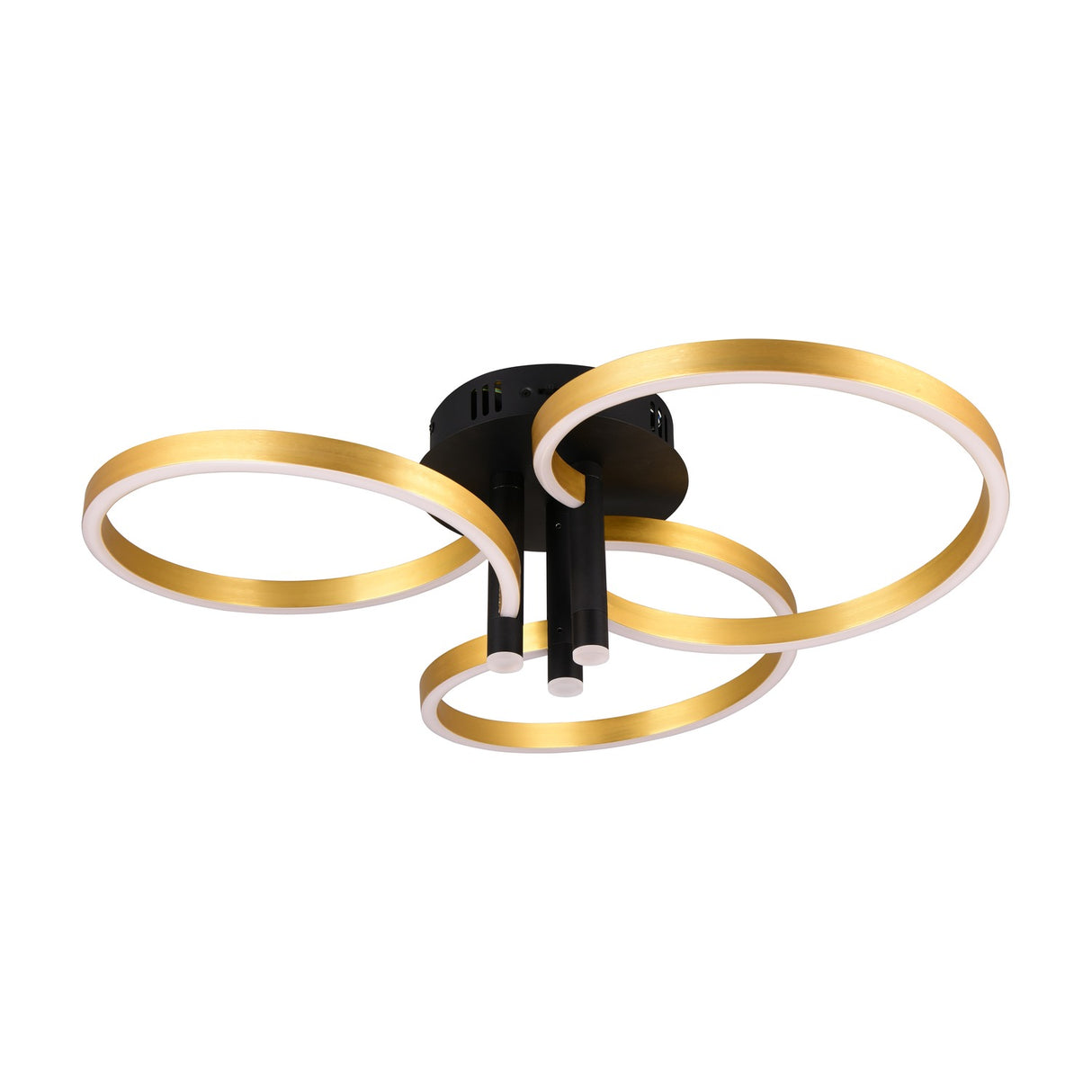 Caruso 3 Light LED Circular Ceiling Light – Black & Gold