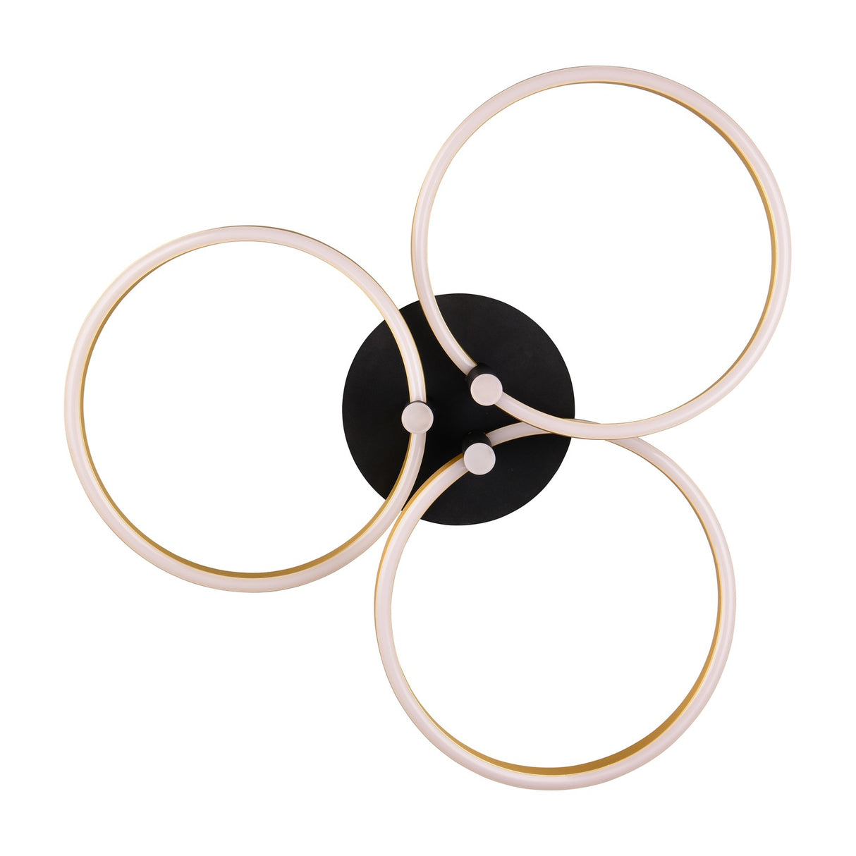 Caruso 3 Light LED Circular Ceiling Light – Black & Gold