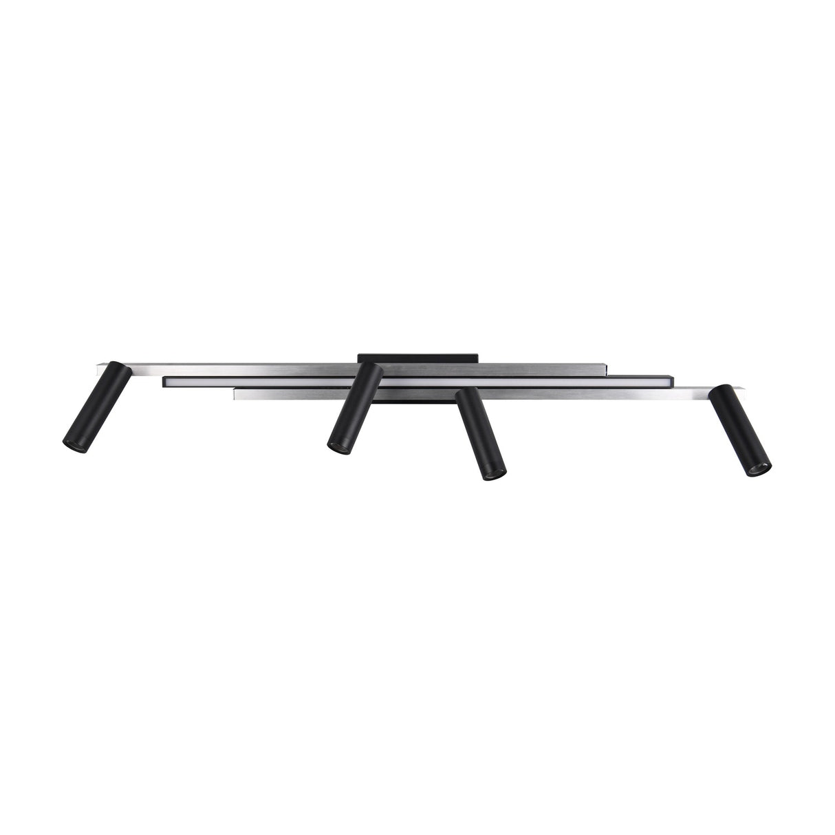 Zeno 5 Light LED Linear Ceiling Light – Brushed Aluminium