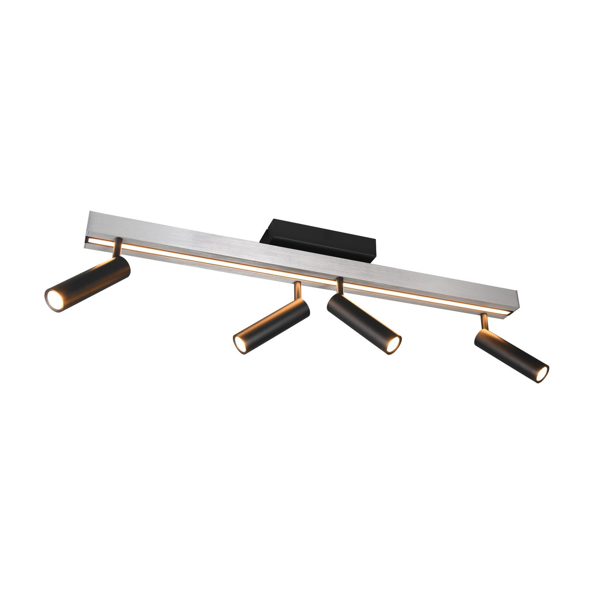 Zeno 5 Light LED Linear Ceiling Light – Brushed Aluminium