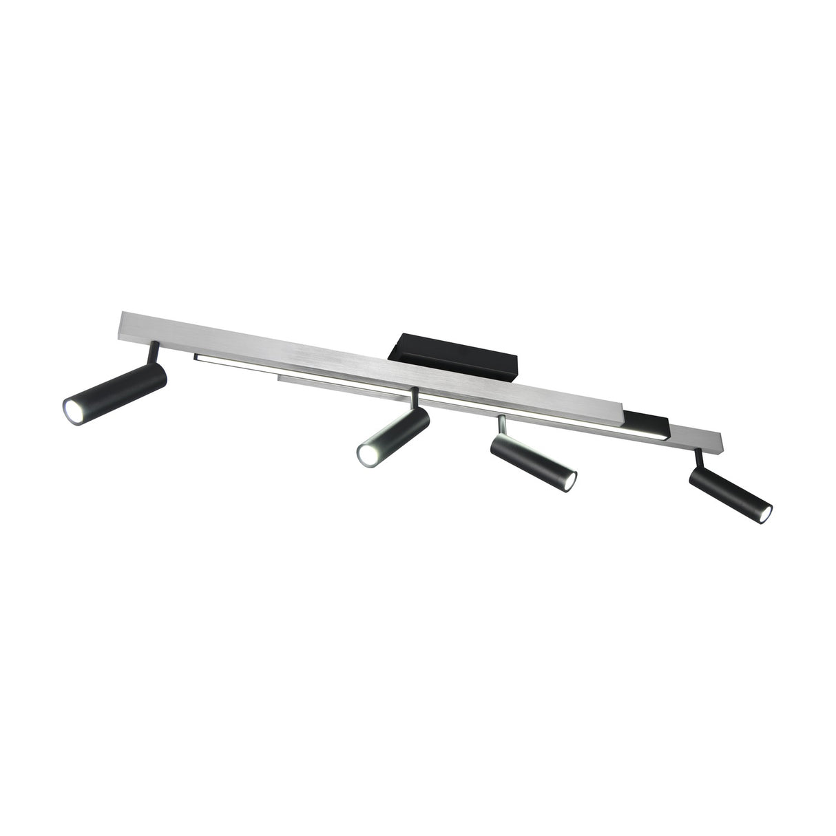 Zeno 5 Light LED Linear Ceiling Light – Brushed Aluminium