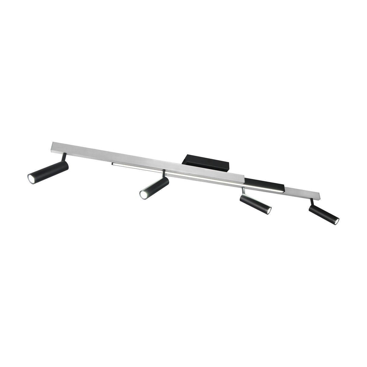 Zeno 5 Light LED Linear Ceiling Light – Brushed Aluminium