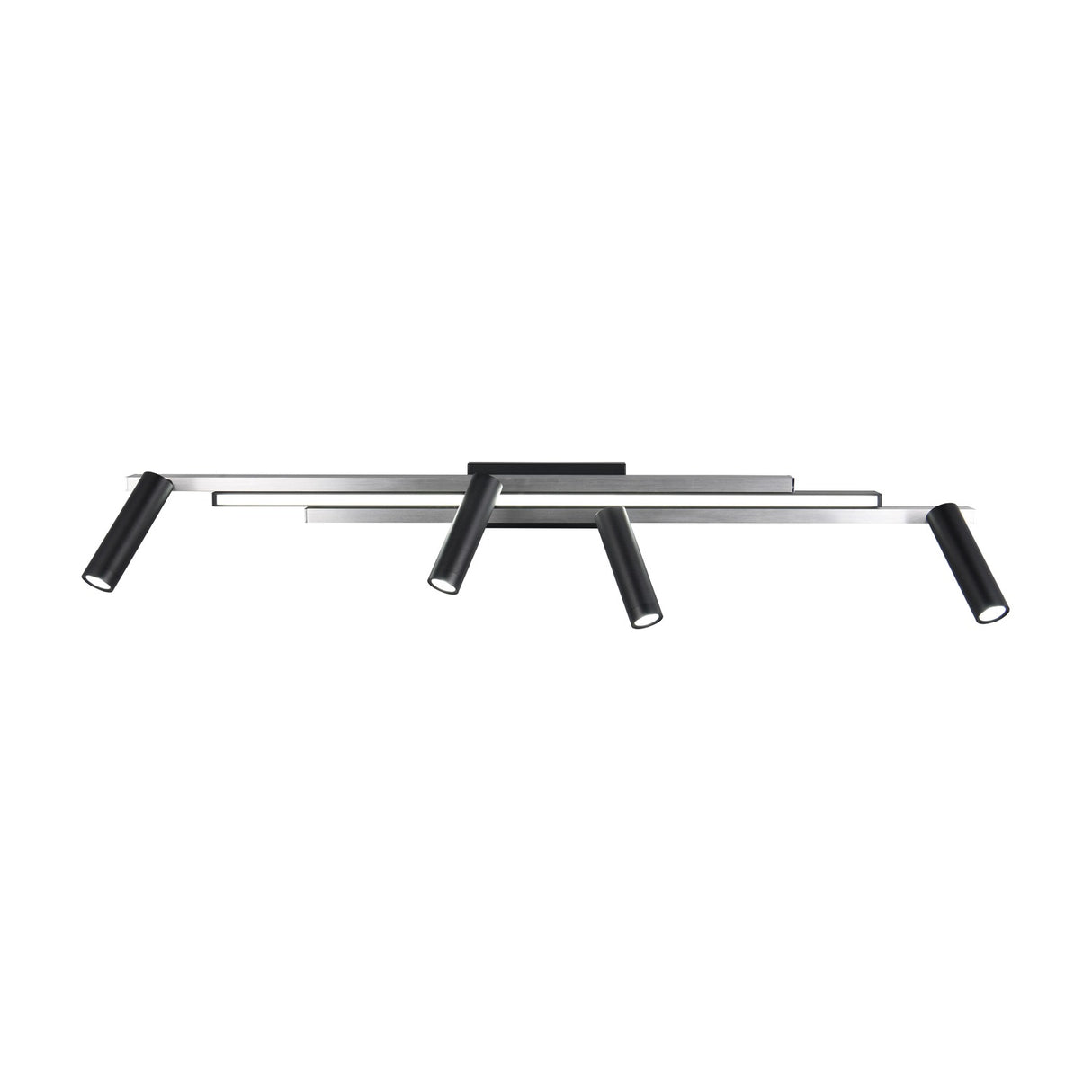 Zeno 5 Light LED Linear Ceiling Light – Brushed Aluminium