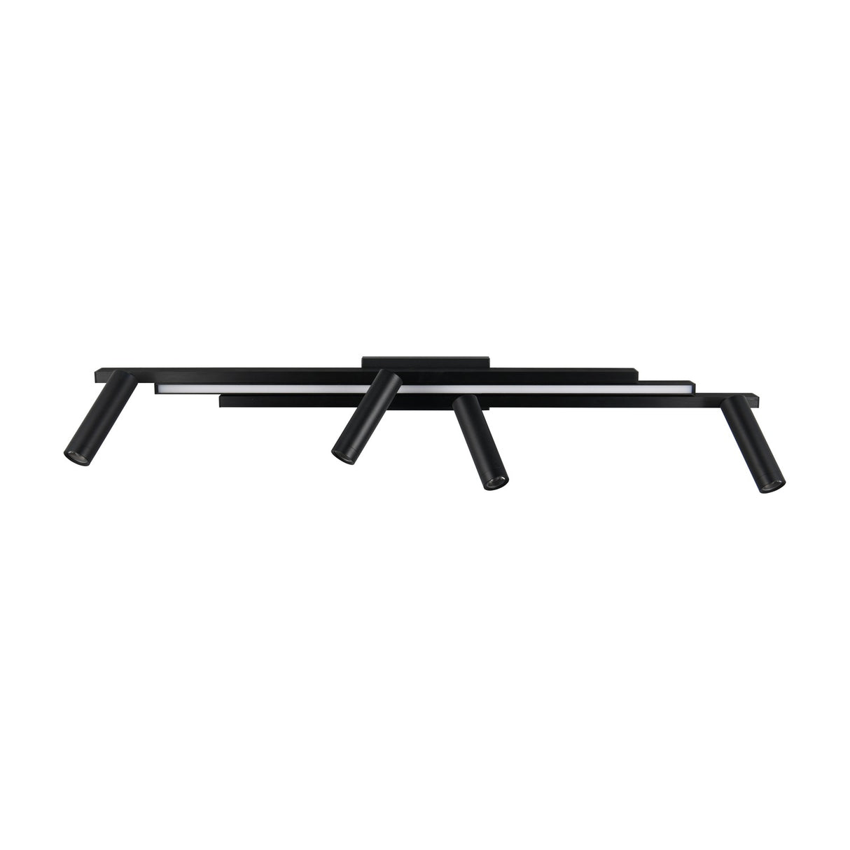Zeno 5 Light LED Linear Ceiling Light – Matt Black