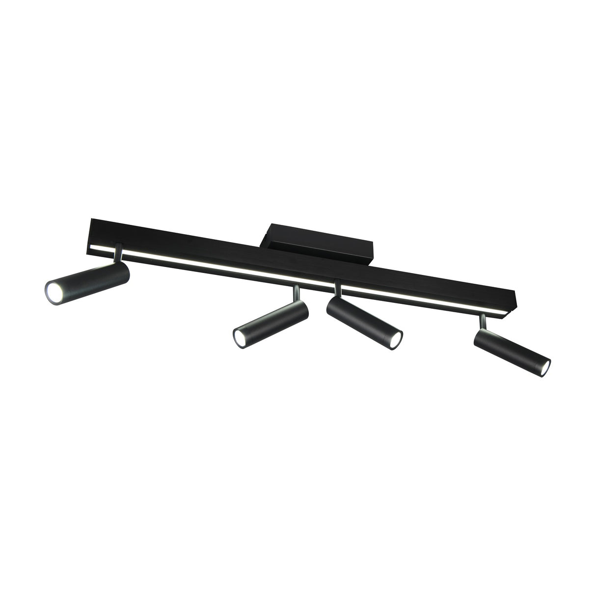 Zeno 5 Light LED Linear Ceiling Light – Matt Black