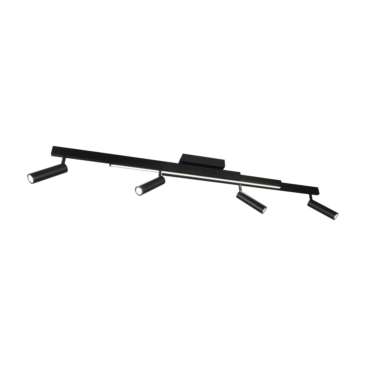 Zeno 5 Light LED Linear Ceiling Light – Matt Black