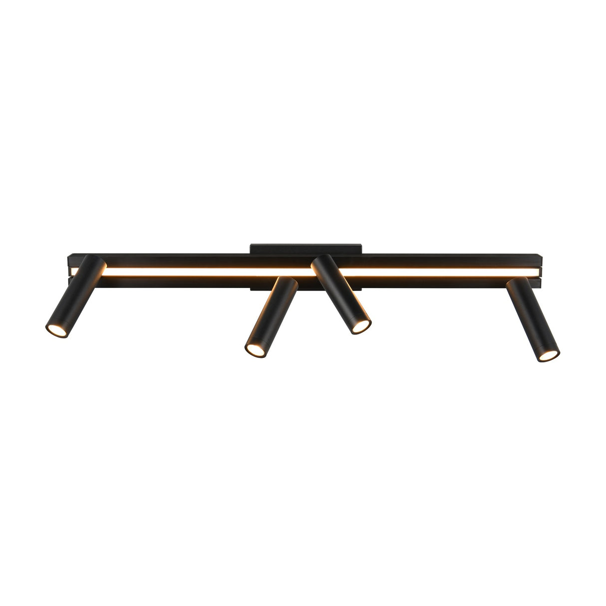 Zeno 5 Light LED Linear Ceiling Light – Matt Black