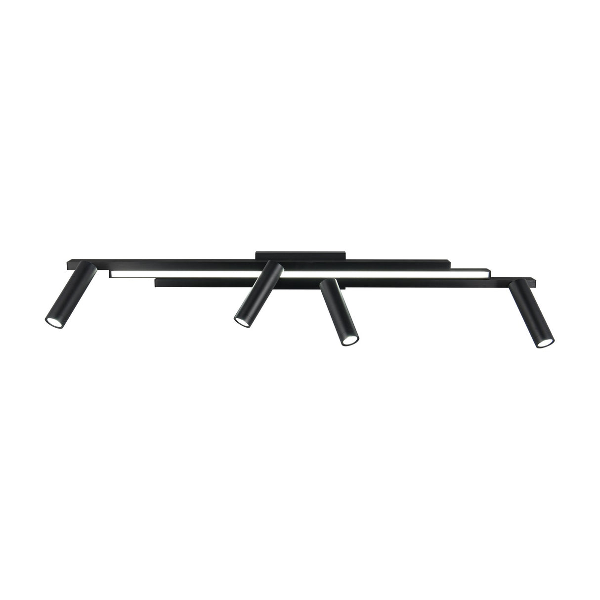 Zeno 5 Light LED Linear Ceiling Light – Matt Black