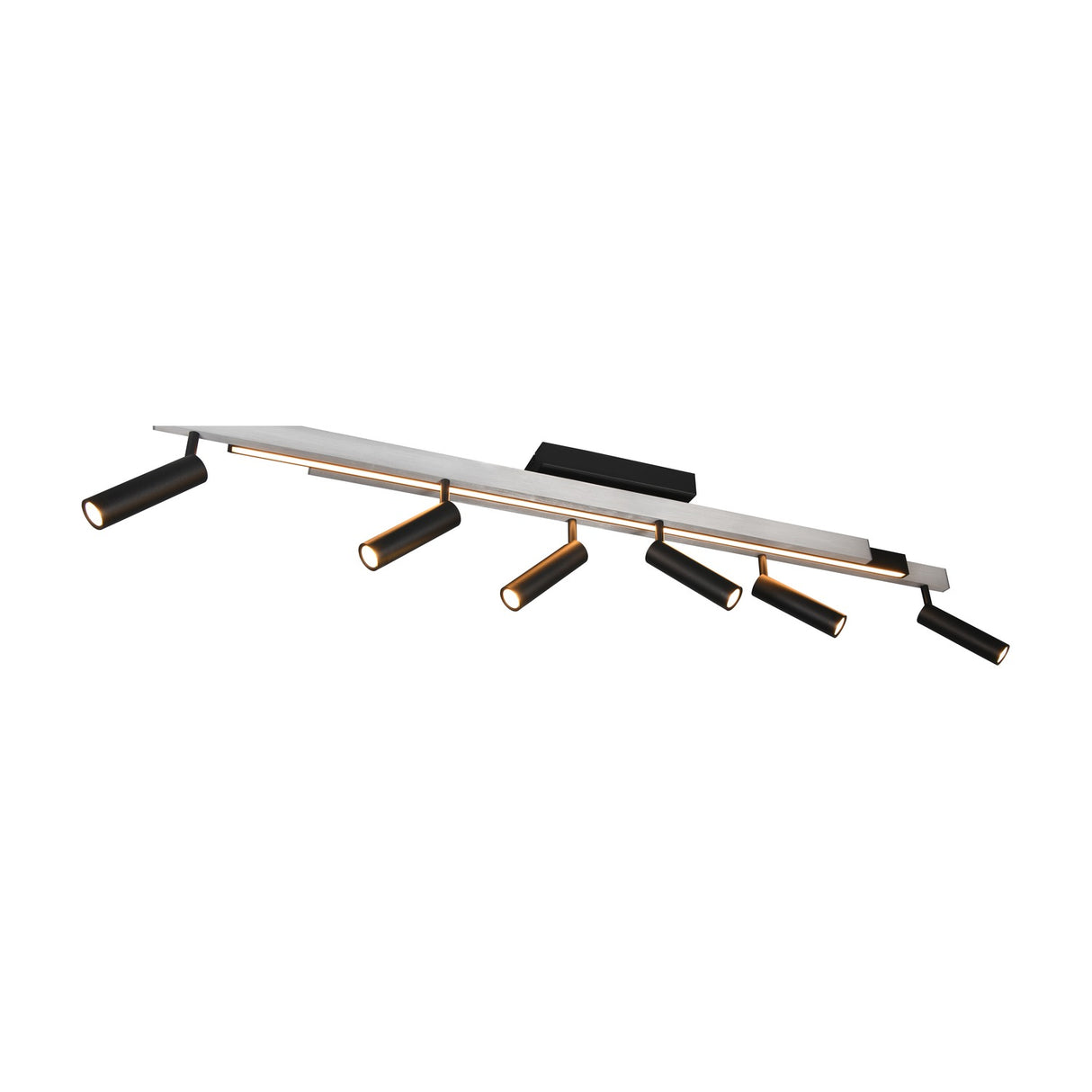 Zeno 7 Light LED Linear Chandelier – Brushed Aluminium