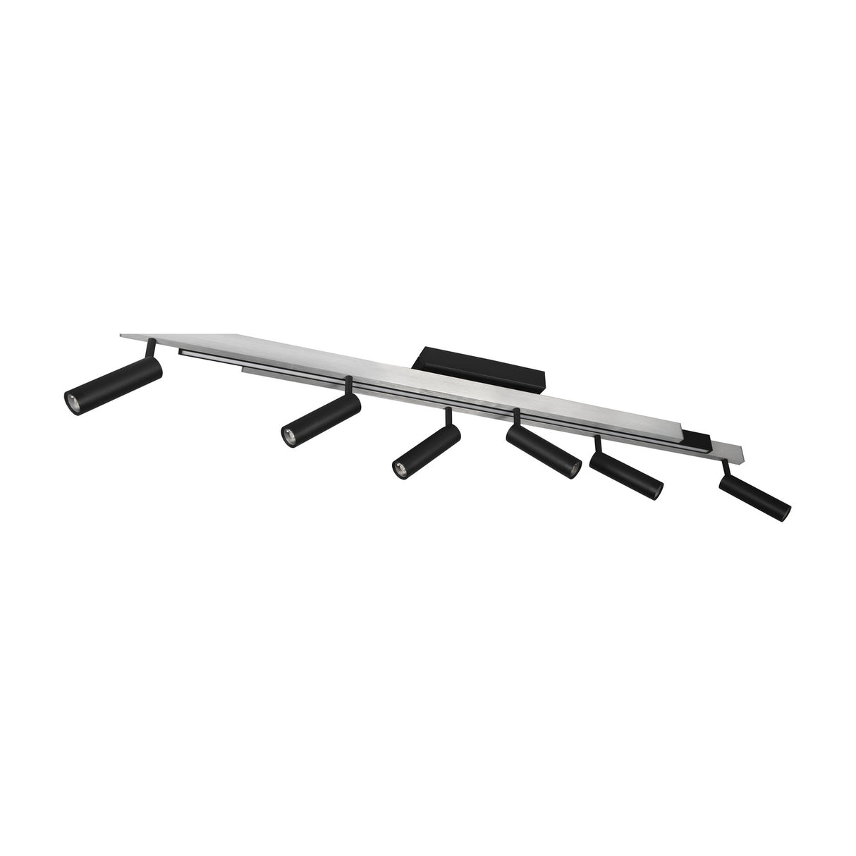 Zeno 7 Light LED Linear Chandelier – Brushed Aluminium
