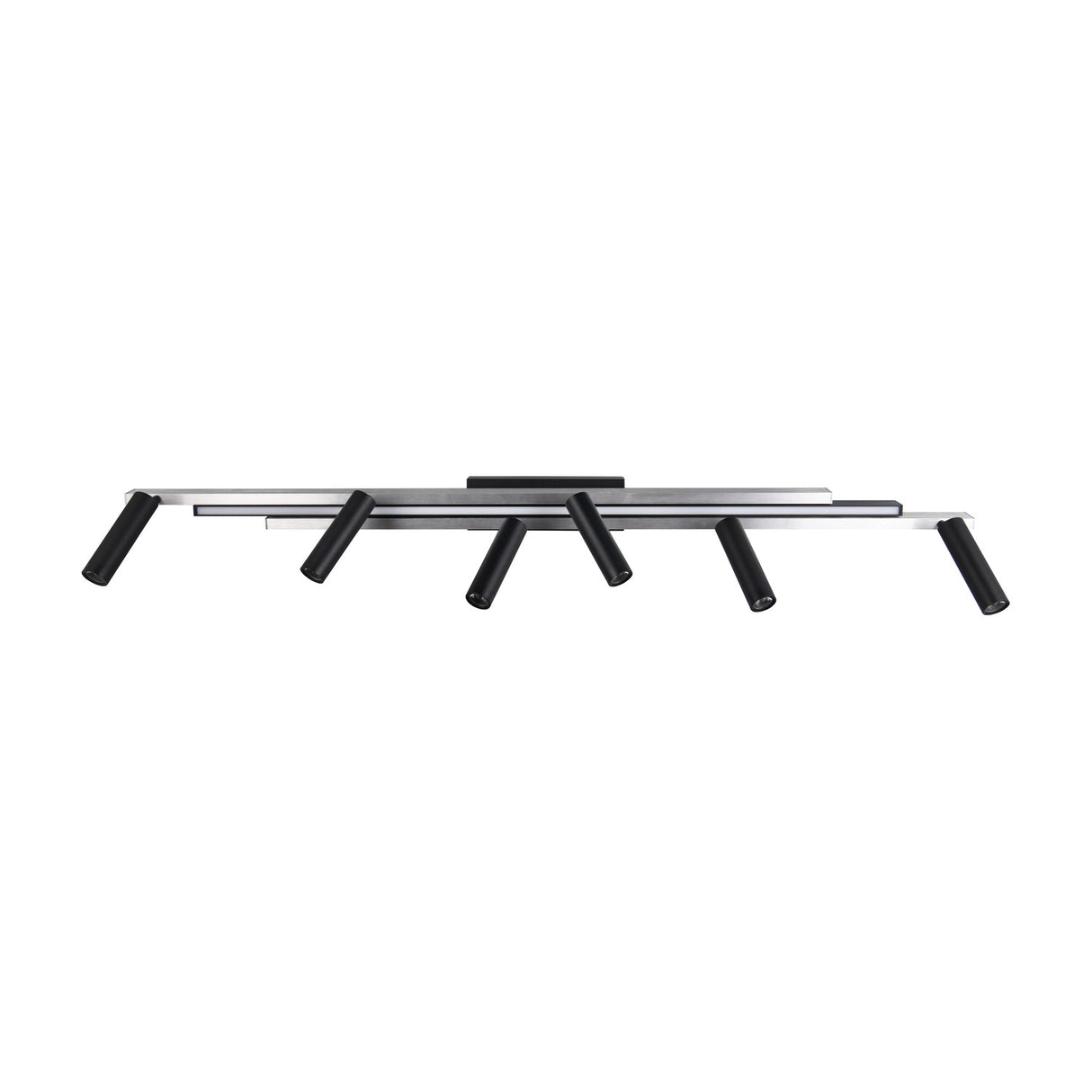 Zeno 7 Light LED Linear Chandelier – Brushed Aluminium
