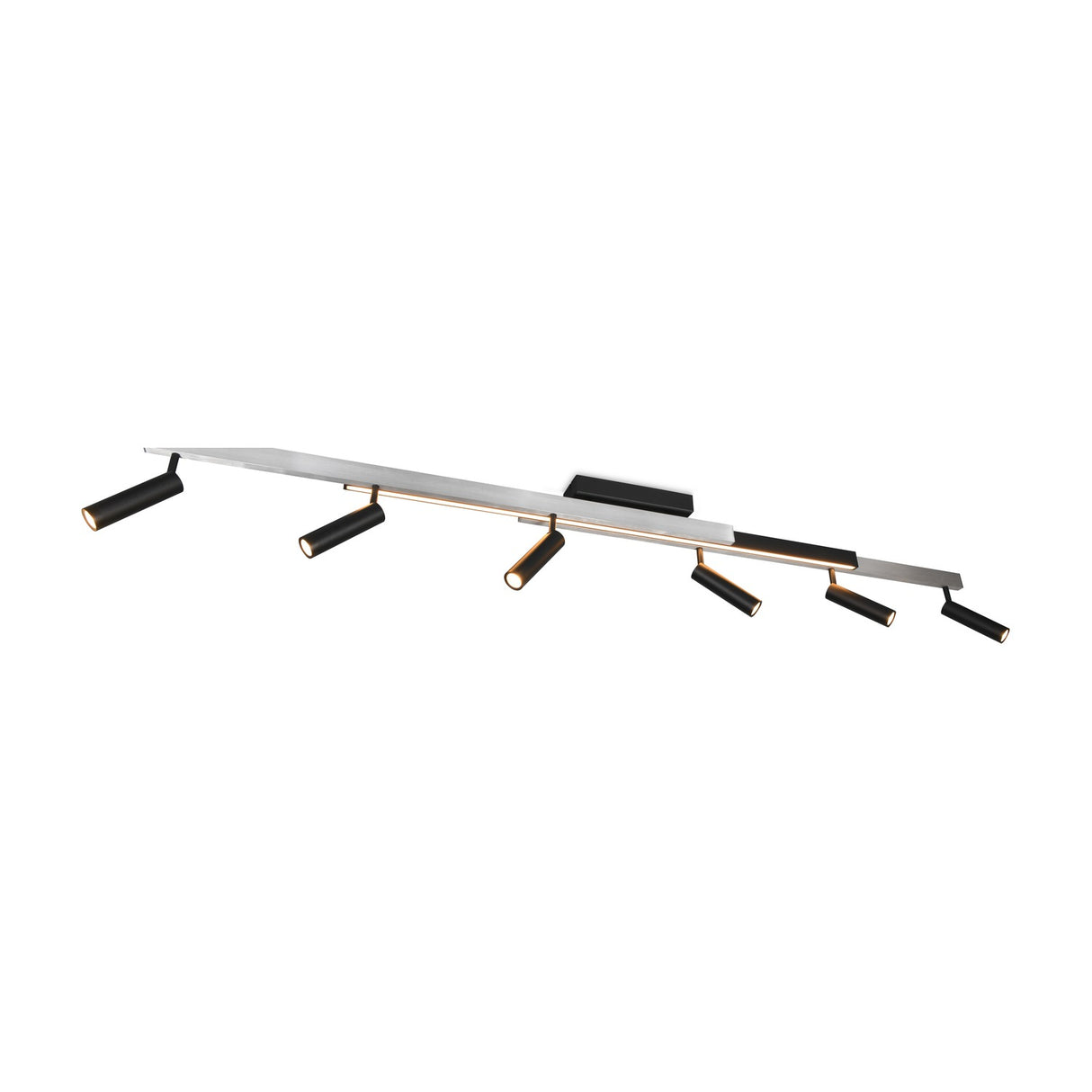 Zeno 7 Light LED Linear Chandelier – Brushed Aluminium