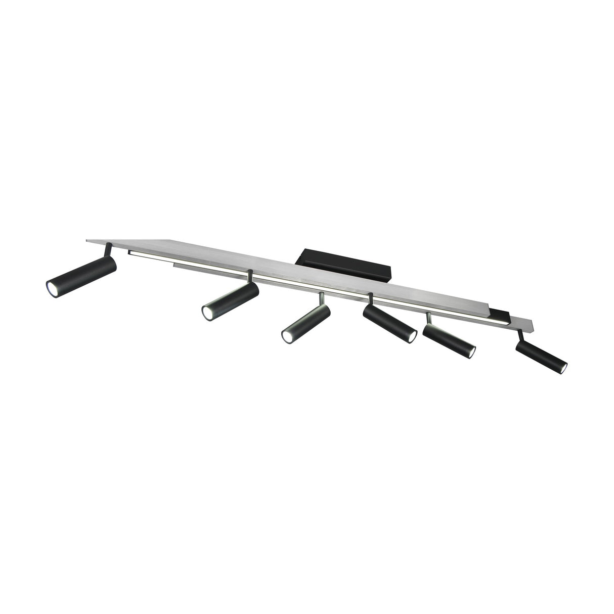 Zeno 7 Light LED Linear Chandelier – Brushed Aluminium