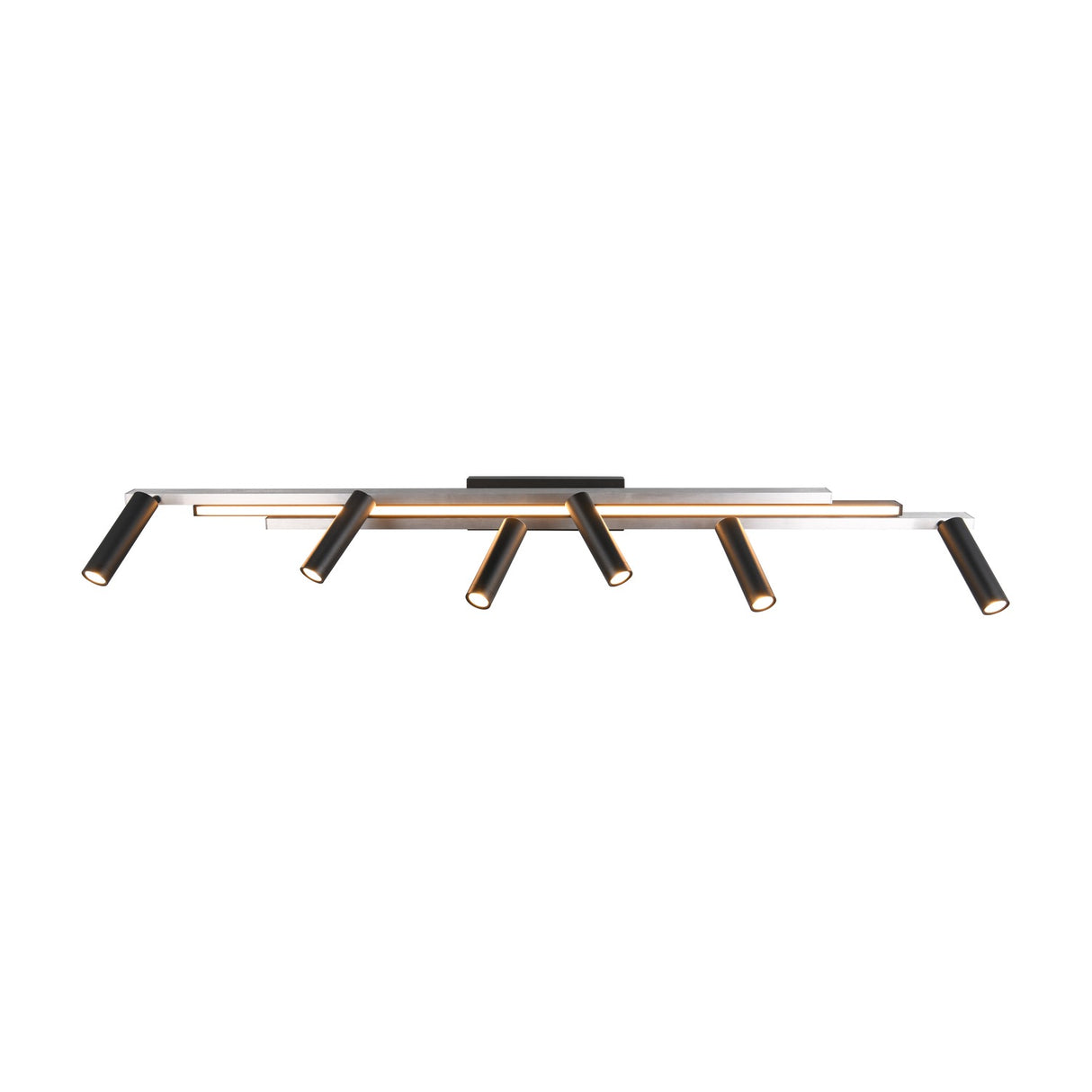 Zeno 7 Light LED Linear Chandelier – Brushed Aluminium