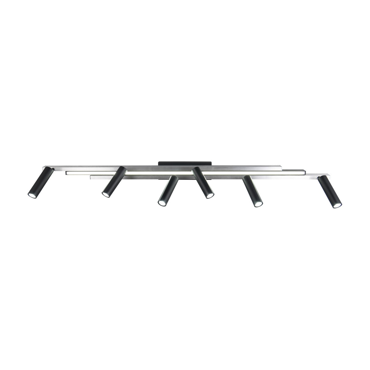 Zeno 7 Light LED Linear Chandelier – Brushed Aluminium