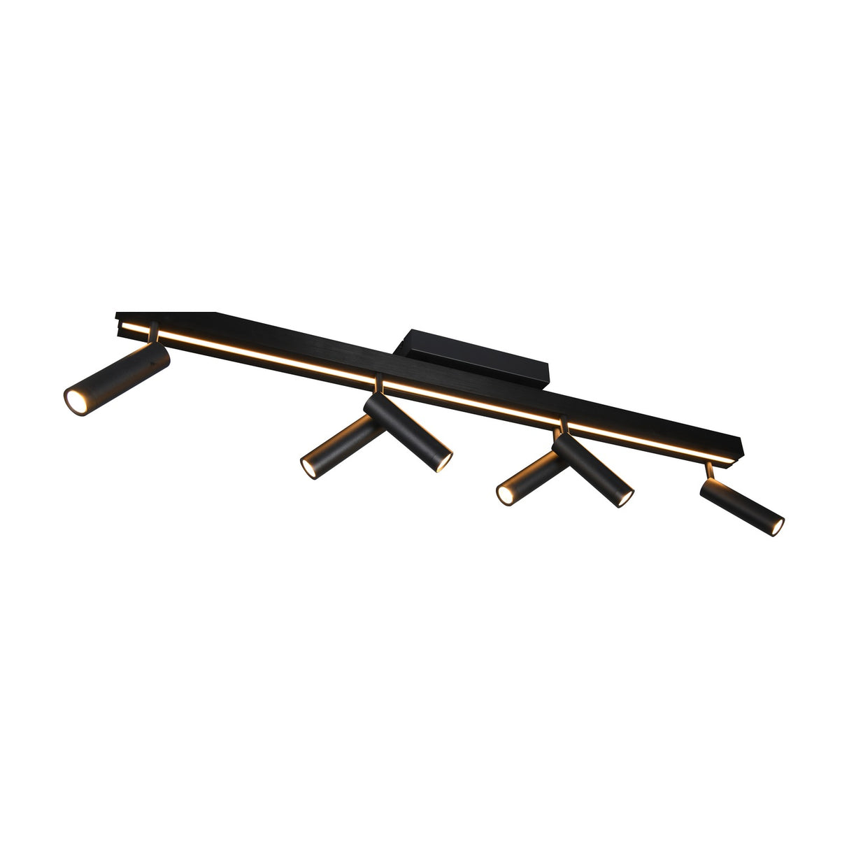 Zeno 7 Light LED Linear Chandelier – Matt Black