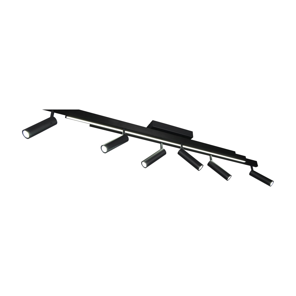 Zeno 7 Light LED Linear Chandelier – Matt Black