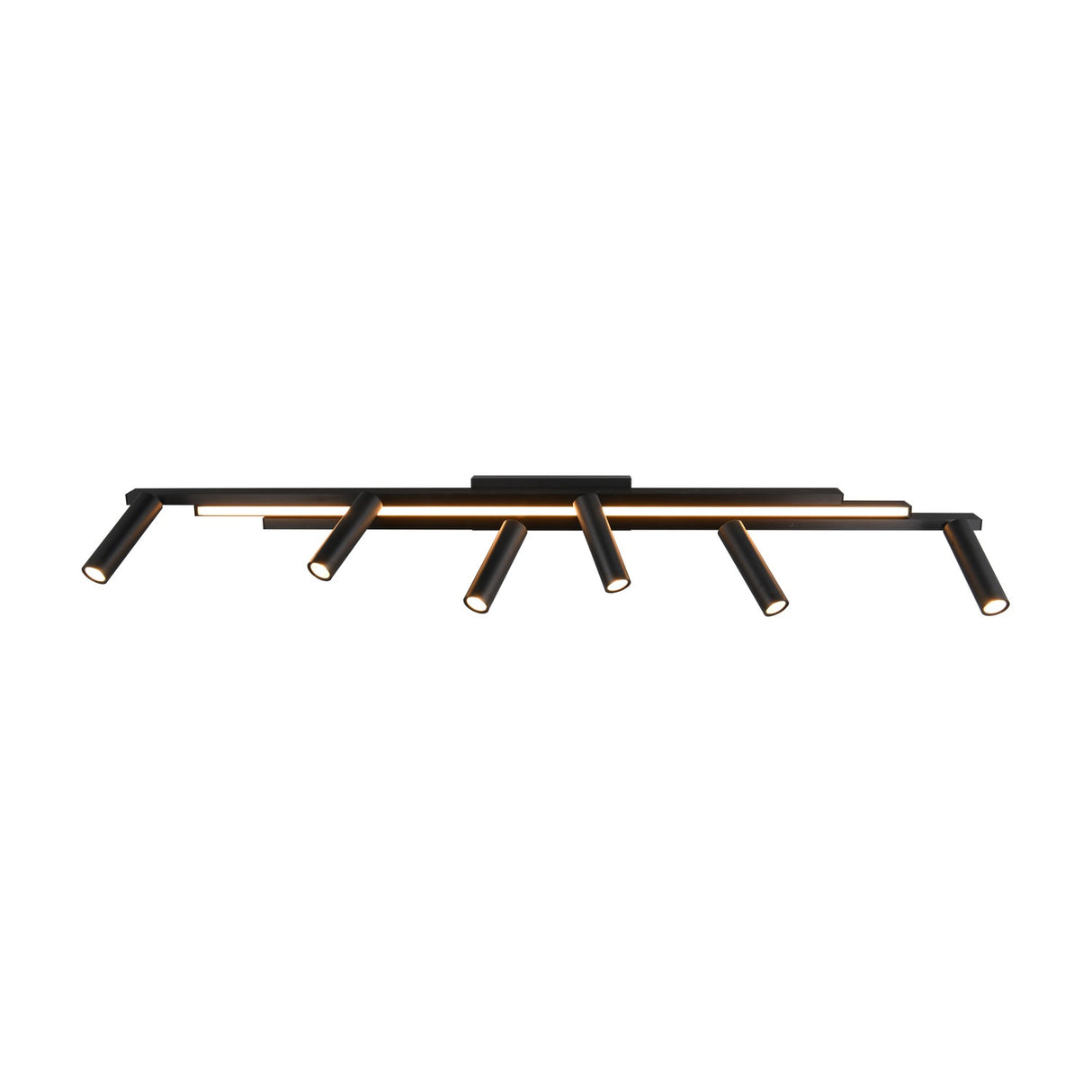 Zeno 7 Light LED Linear Chandelier – Matt Black