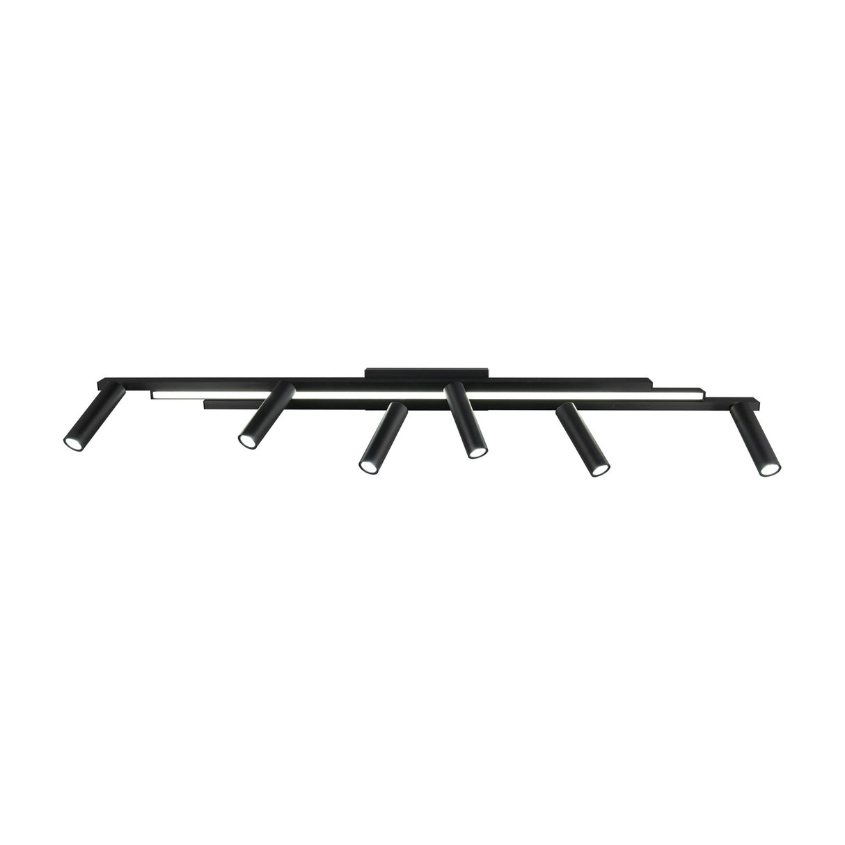 Zeno 7 Light LED Linear Chandelier – Matt Black