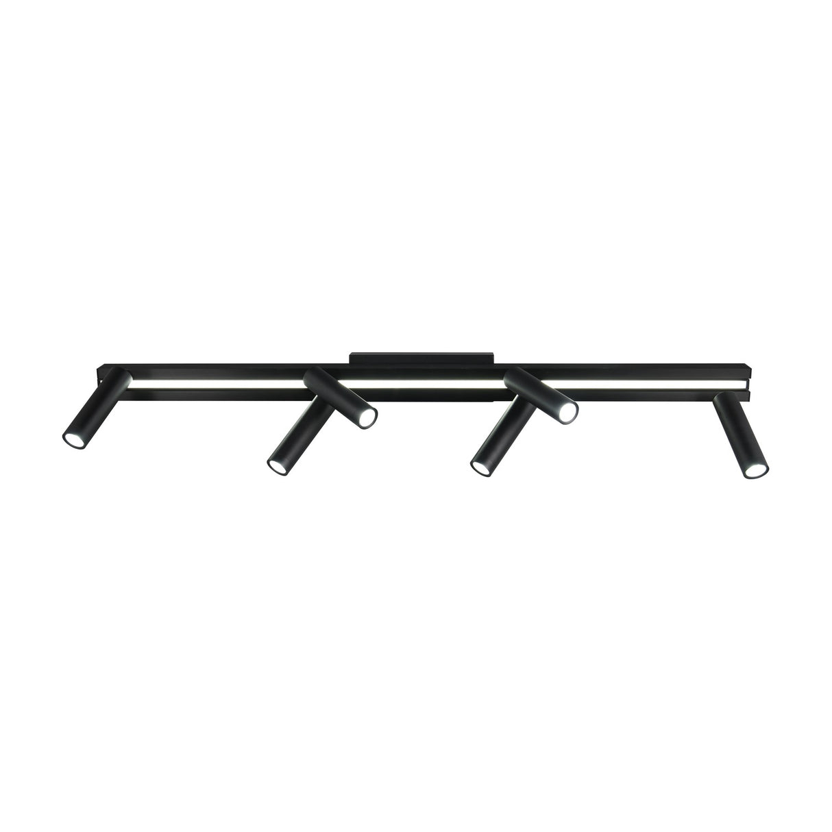 Zeno 7 Light LED Linear Chandelier – Matt Black