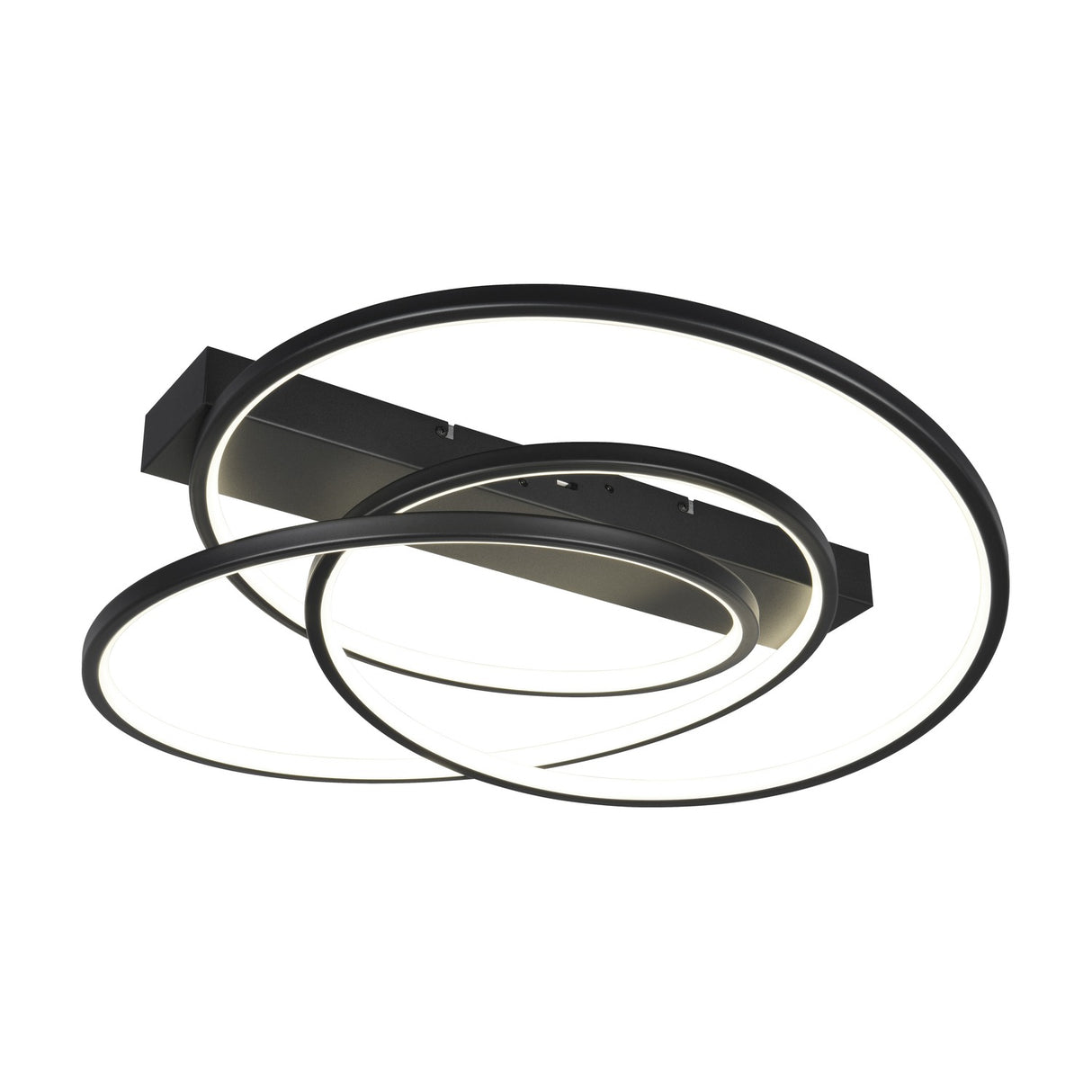 Darvin 2 Light LED Circular Ceiling Light – Matt Black