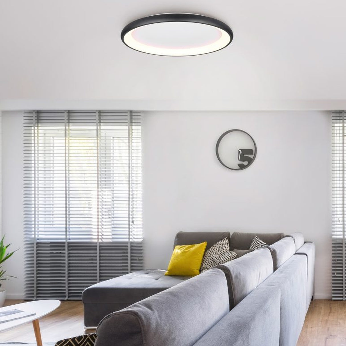Cardona LED Circular Ceiling Light – Matt Black