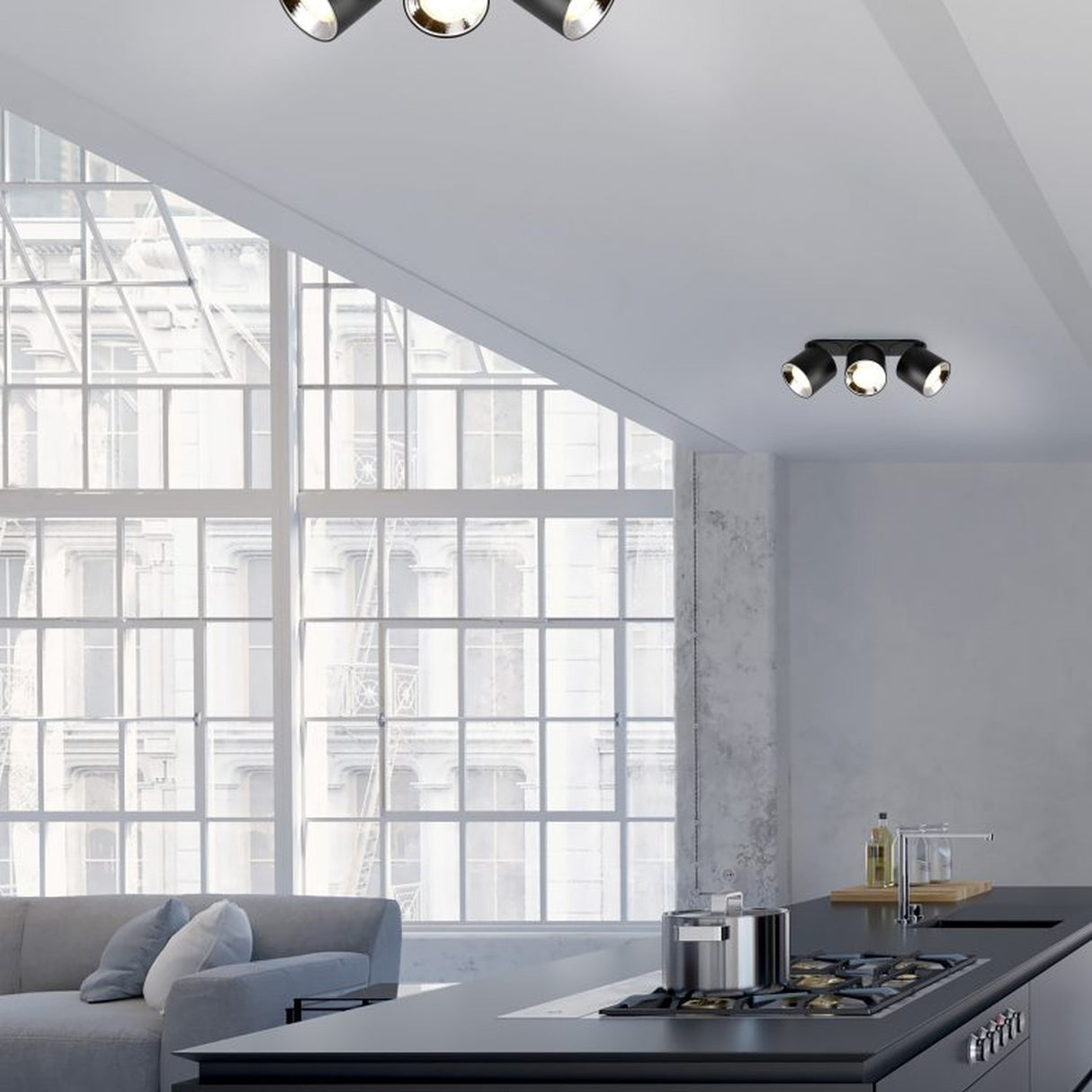Guayana 3 Light Bar Ceiling Light – Matt Black