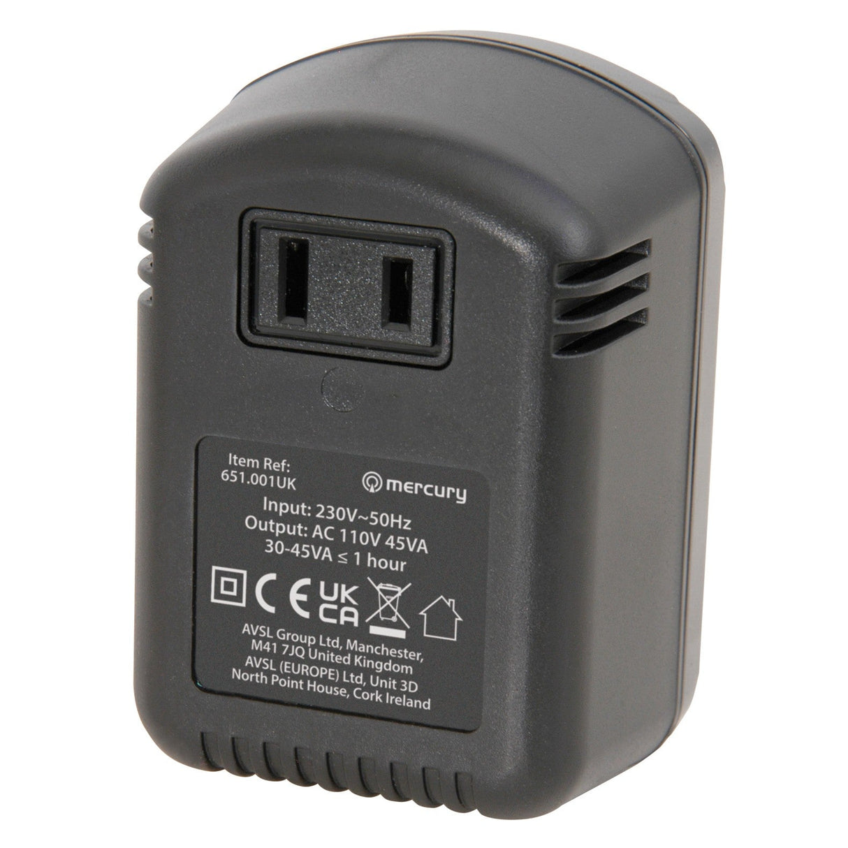 Mercury 240V-120V (UK Version) Step Down Voltage Converter- 45W