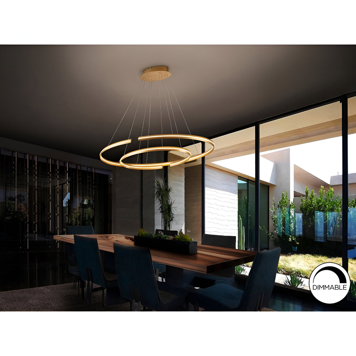 Elipse Dimmable LED Suspension Light 100K 3000K - Rose Gold