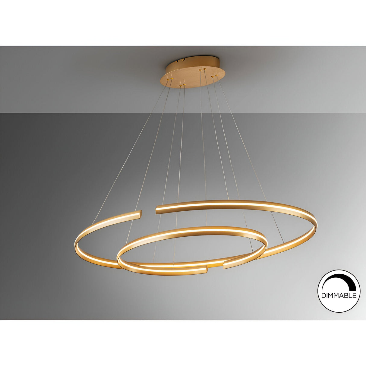 Elipse Dimmable LED Suspension Light 100K 3000K - Rose Gold