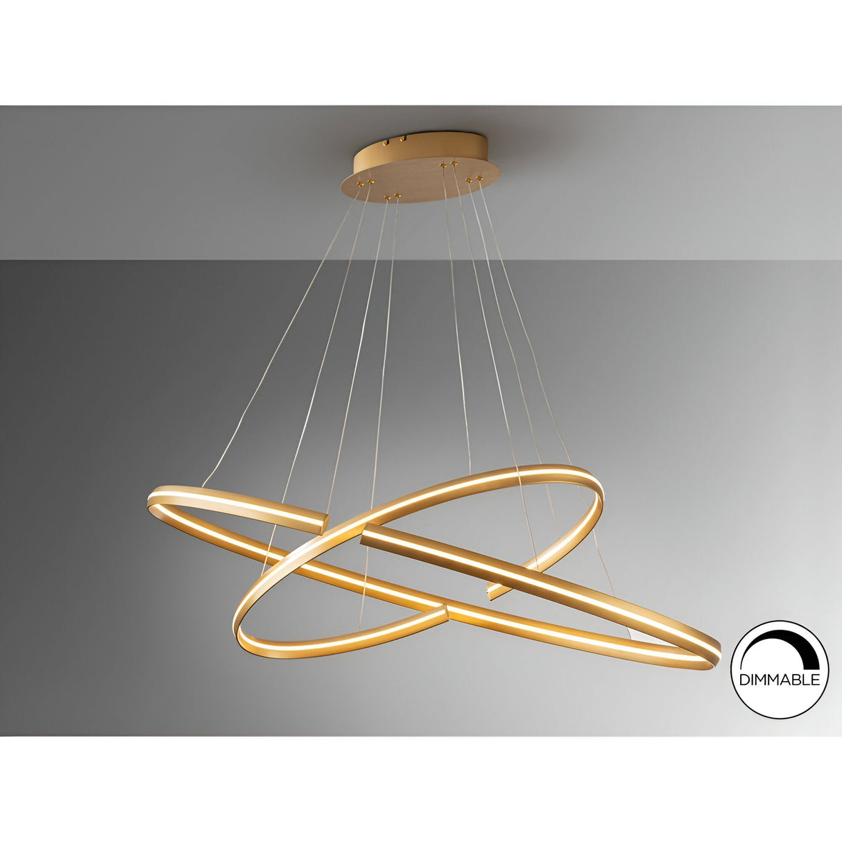 Elipse Dimmable LED Suspension Light 100K 3000K - Rose Gold