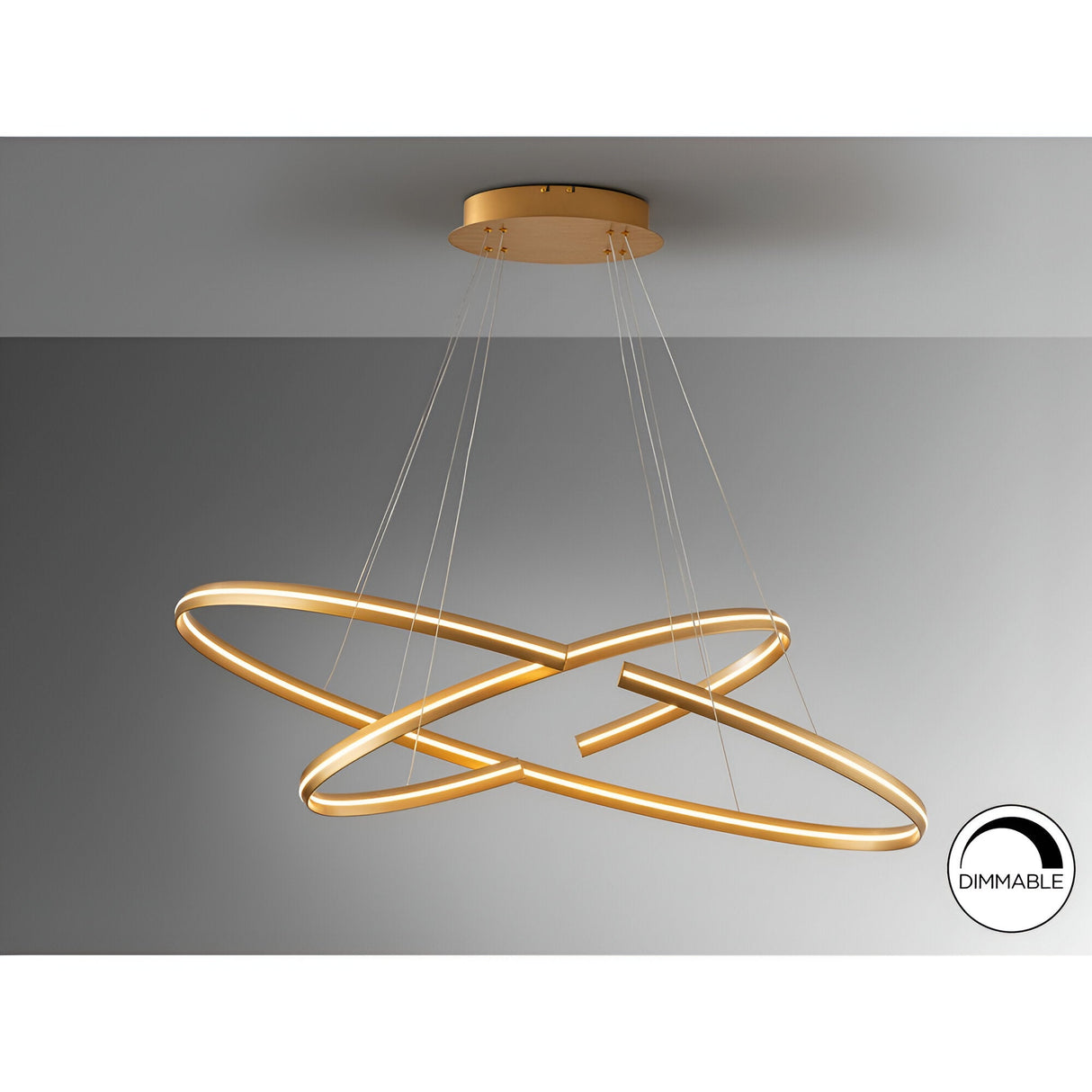 Elipse Dimmable LED Suspension Light 100K 3000K - Rose Gold