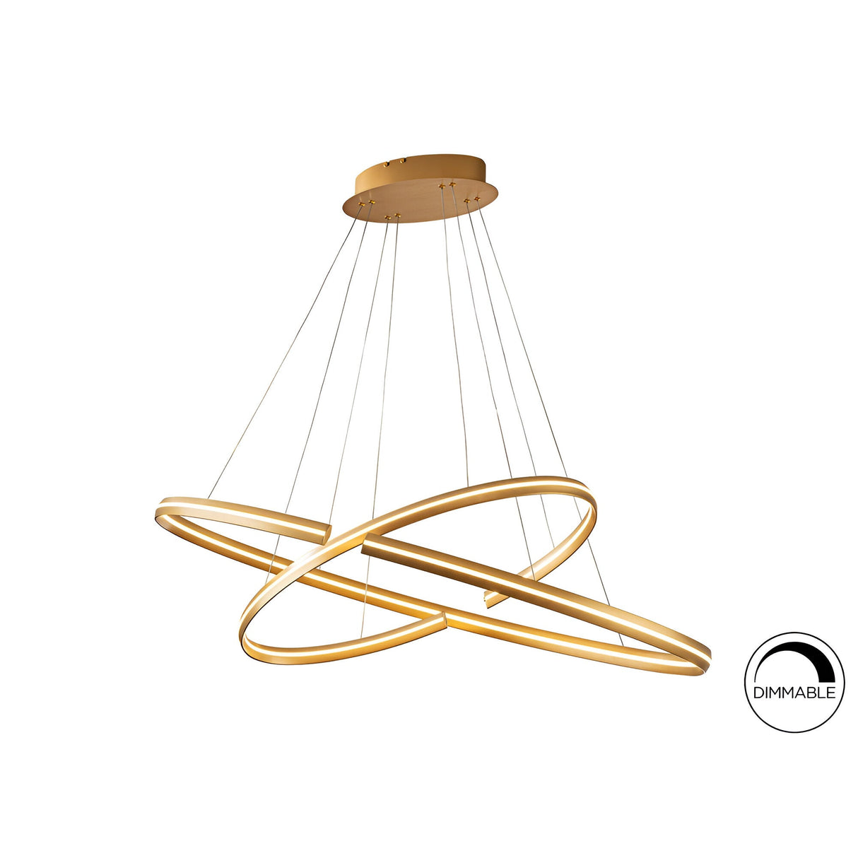 Elipse Dimmable LED Suspension Light 100K 3000K - Rose Gold