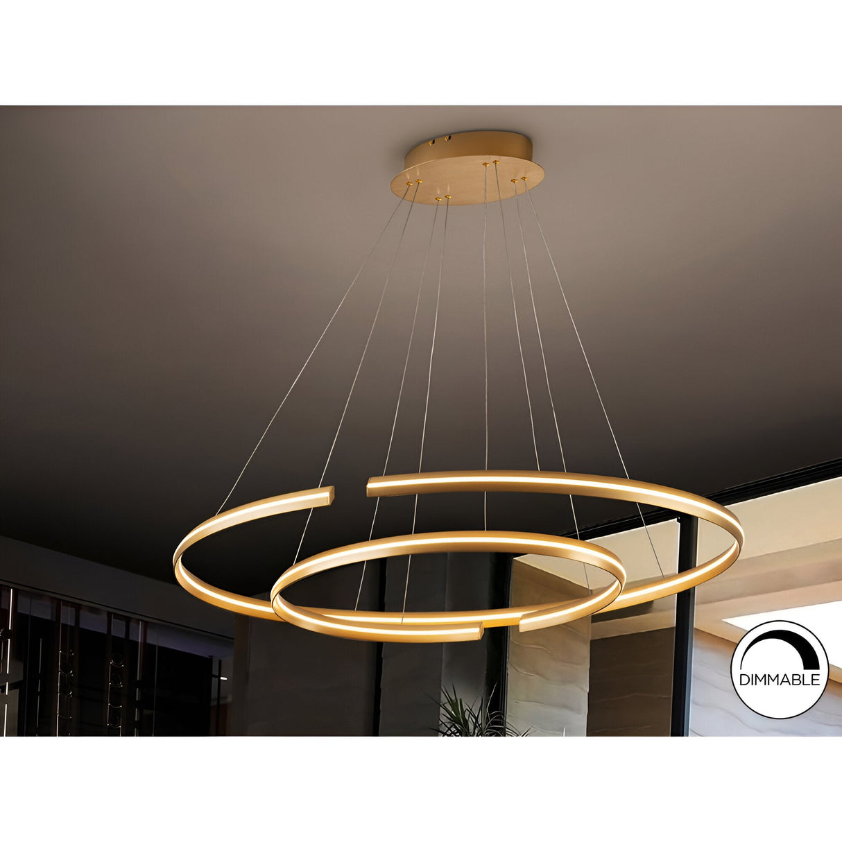 Elipse Dimmable LED Suspension Light 100K 3000K - Rose Gold