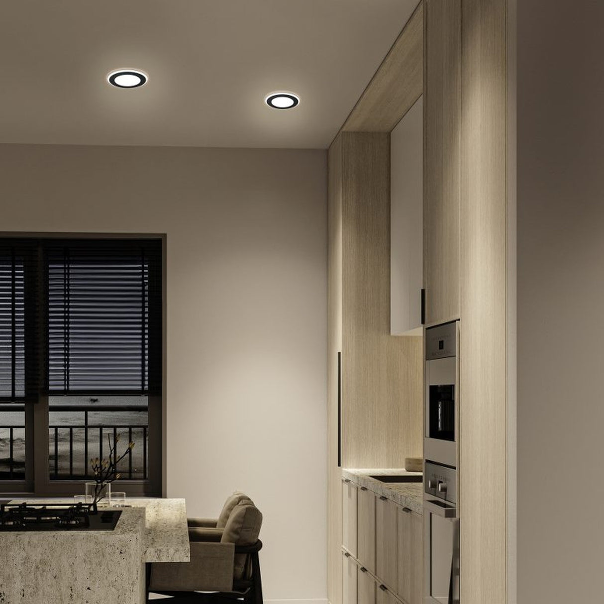 Aura 8cm LED Downlight – Matt Black