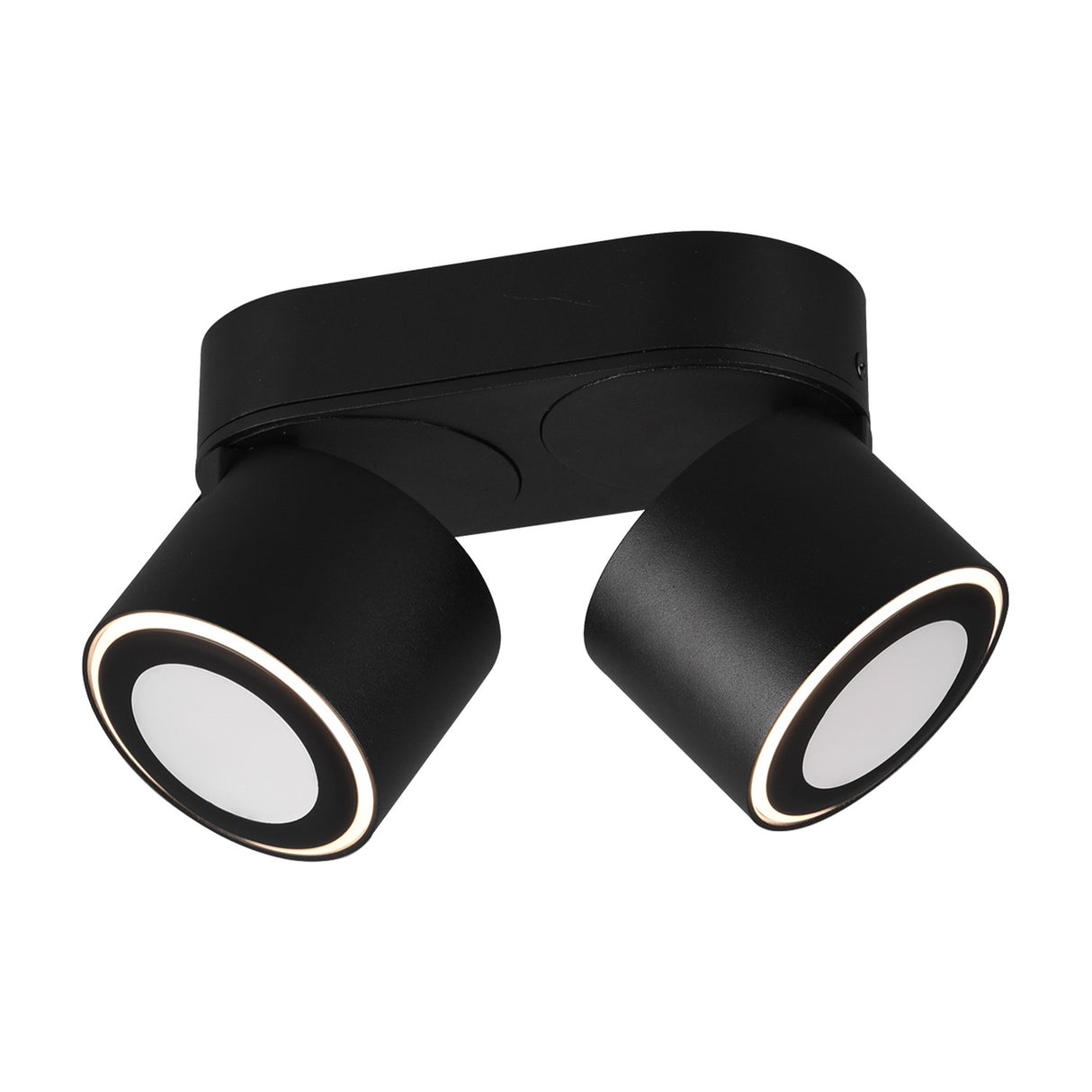 Taurus 2 Light LED Glass Ceiling Light – Matt Black